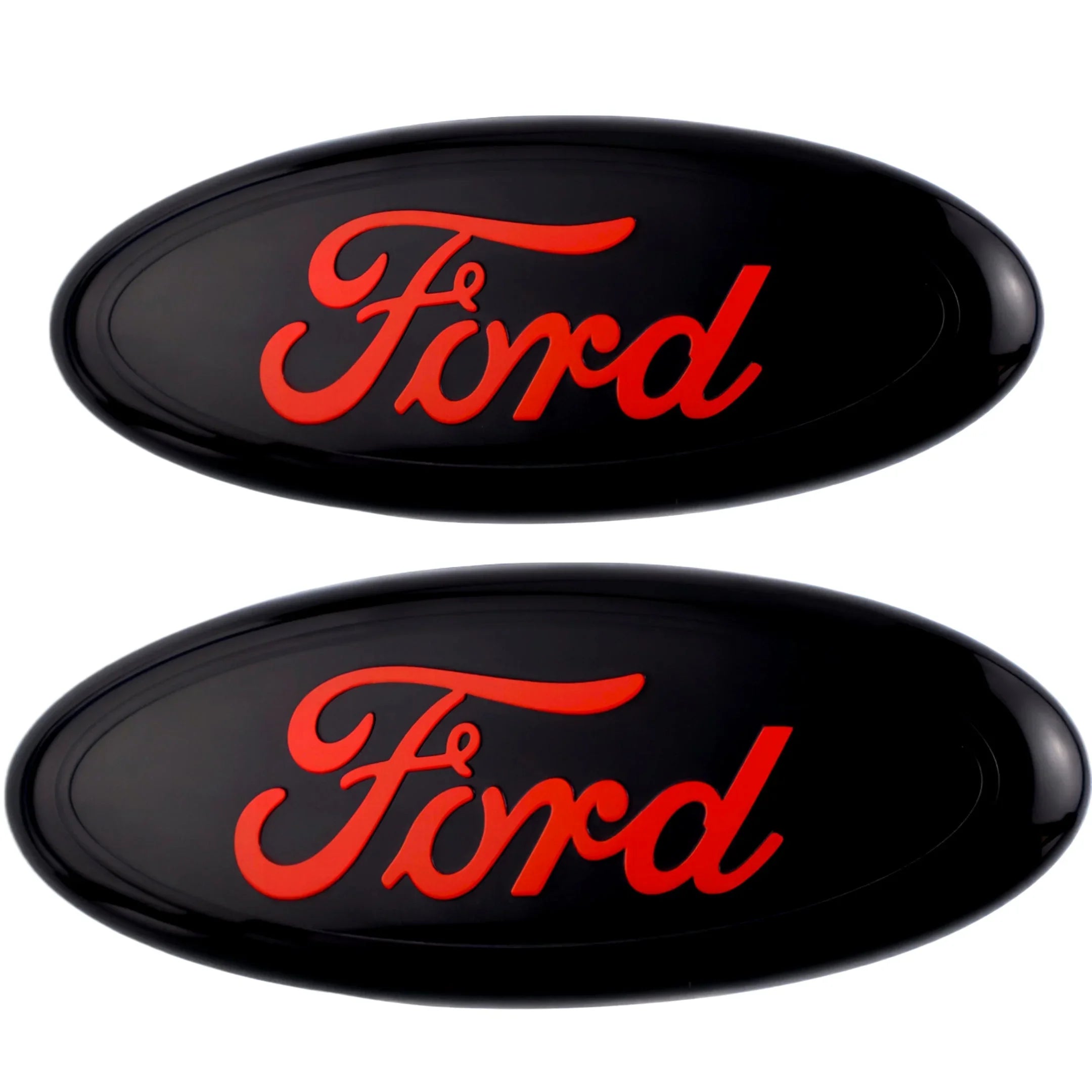 Ford Emblem Overlay | Black Red