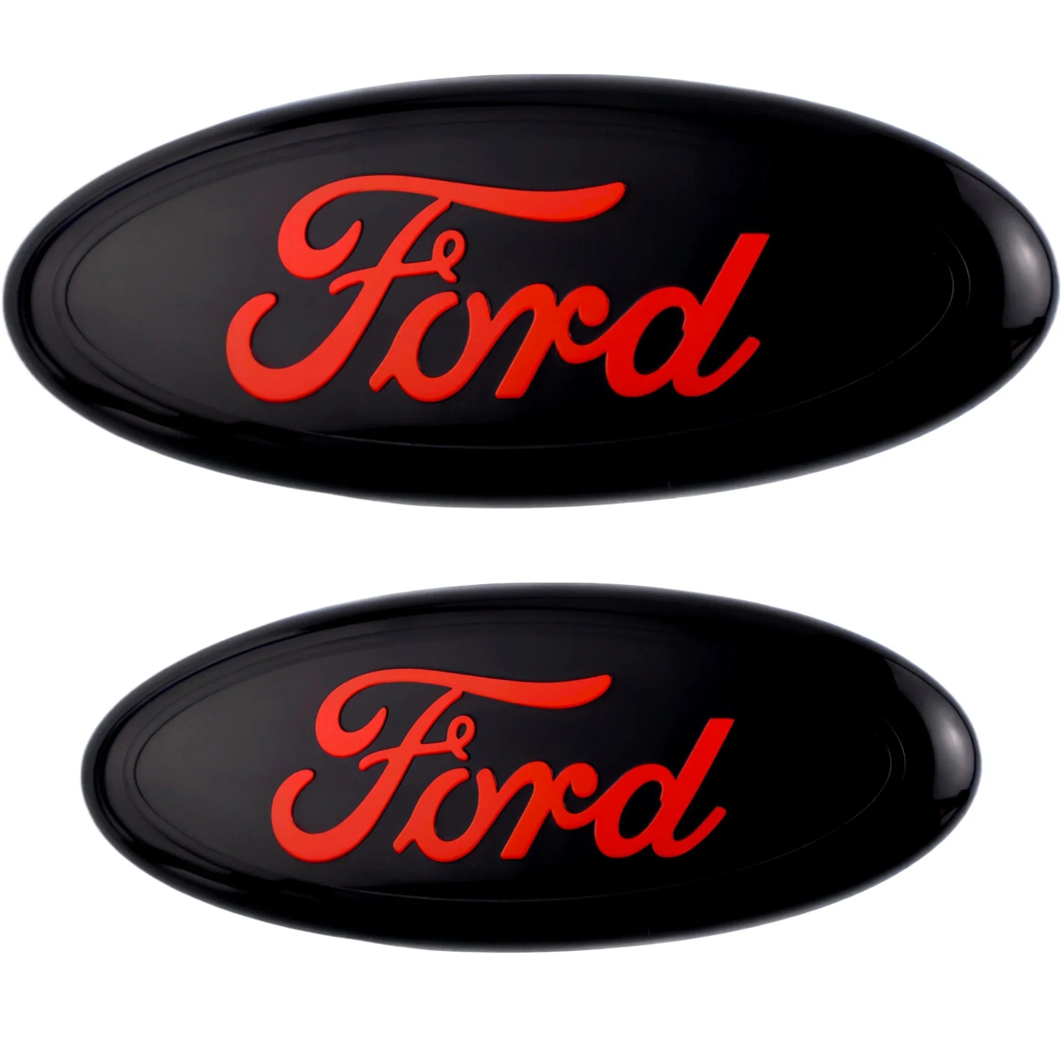 Ford Emblem Overlay | Black Red
