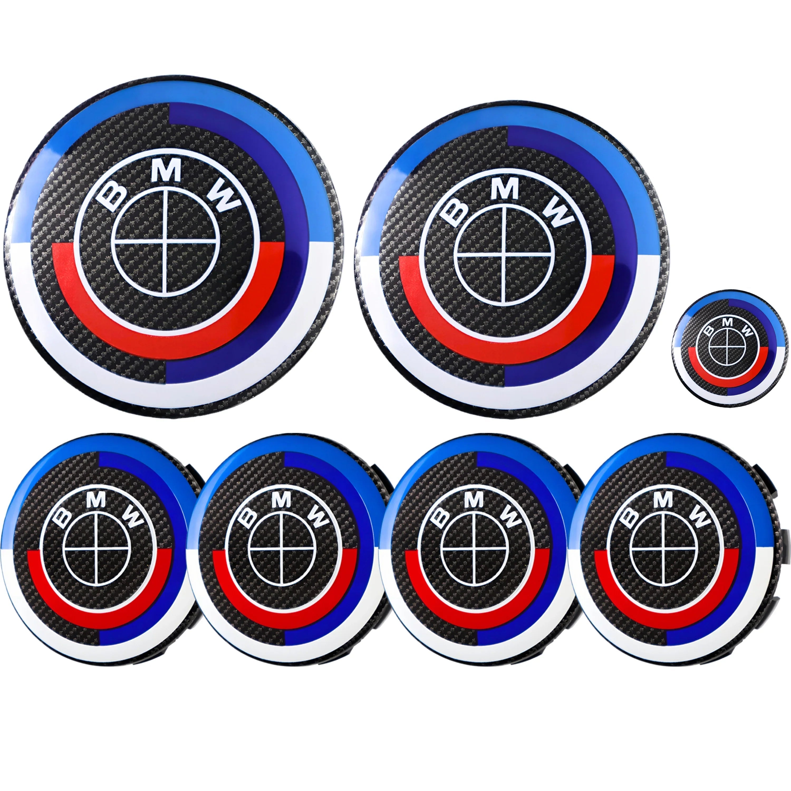 50. Jubiläums-Emblem | Schwarzer Carbon - BMW Kompatibel