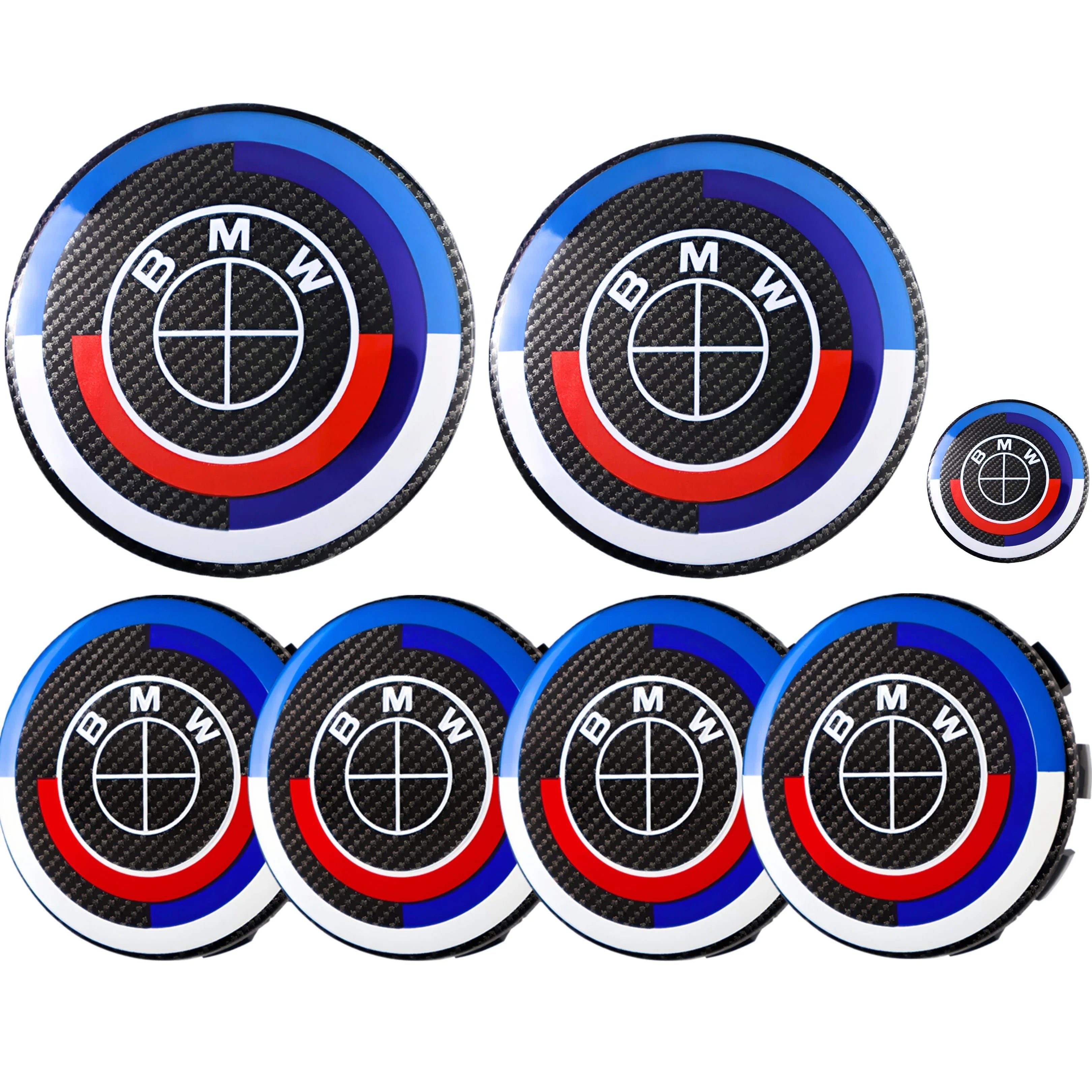 50. Jubiläums-Emblem | Schwarzer Carbon - BMW Kompatibel