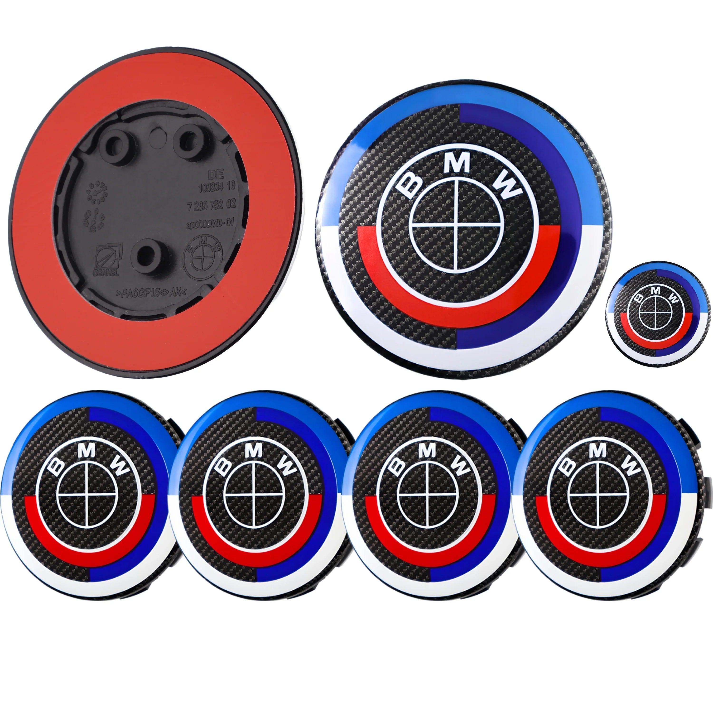 50. Jubiläums-Emblem | Schwarzer Carbon - BMW Kompatibel