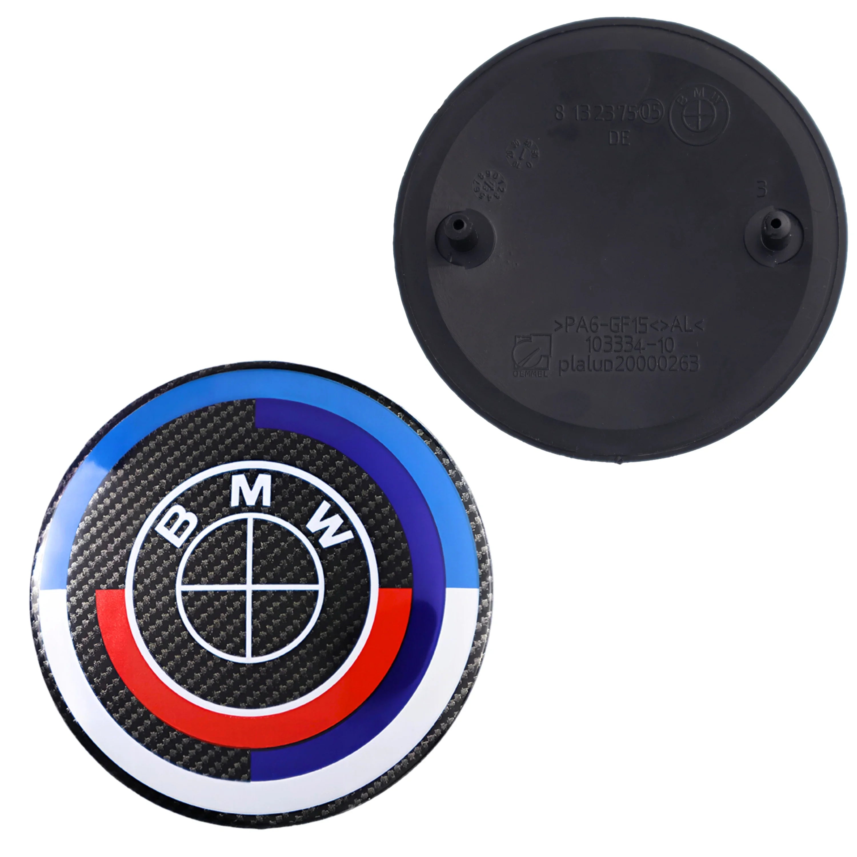 50. Jubiläums-Emblem | Schwarzer Carbon - BMW Kompatibel