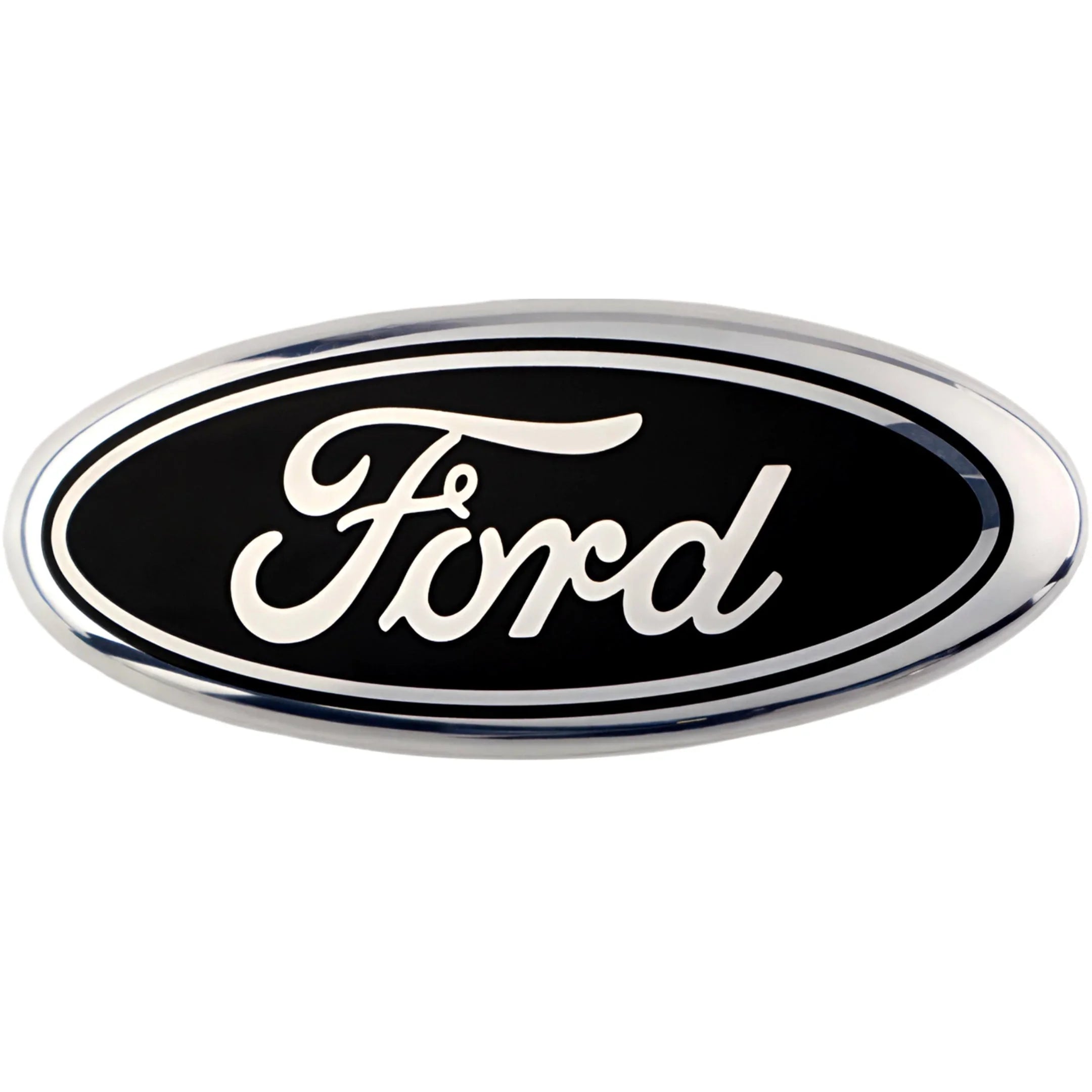 Ford Emblem Overlay | Silver Black