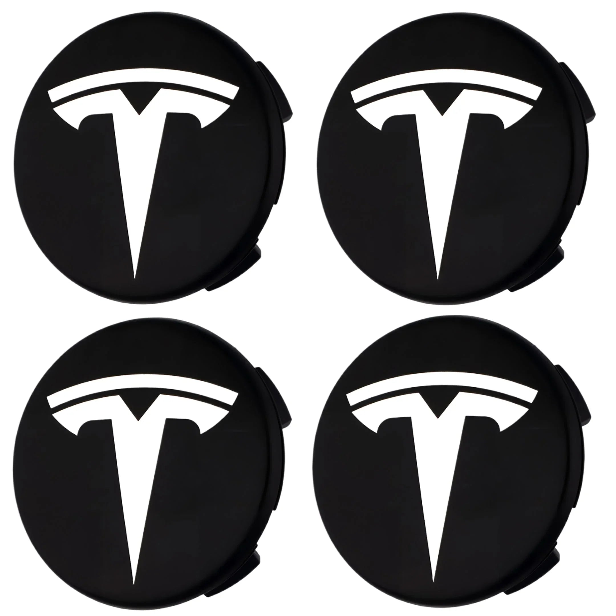 Tesla Hub Caps | Black White