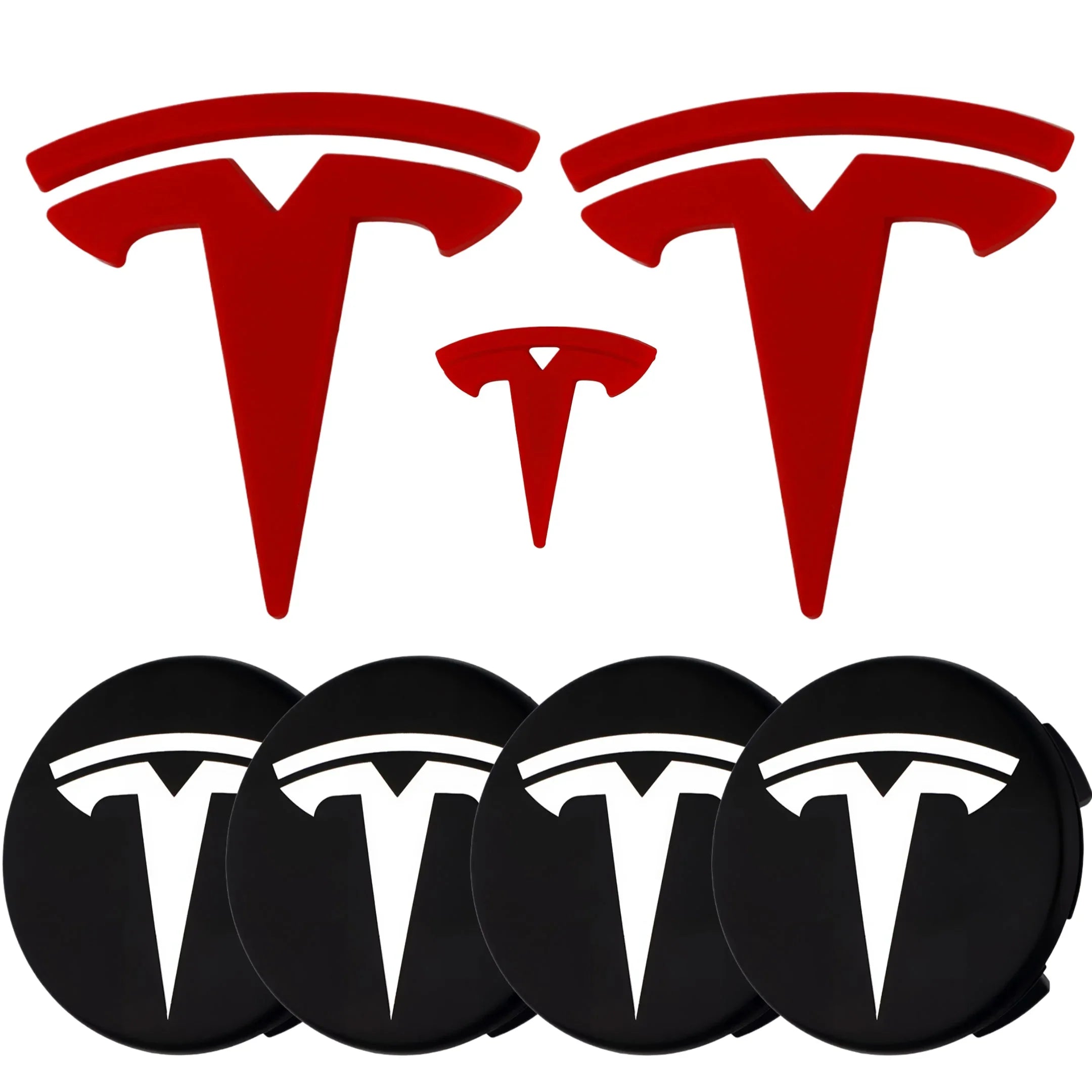 Tesla Emblem Overlay | Klassisches Rot