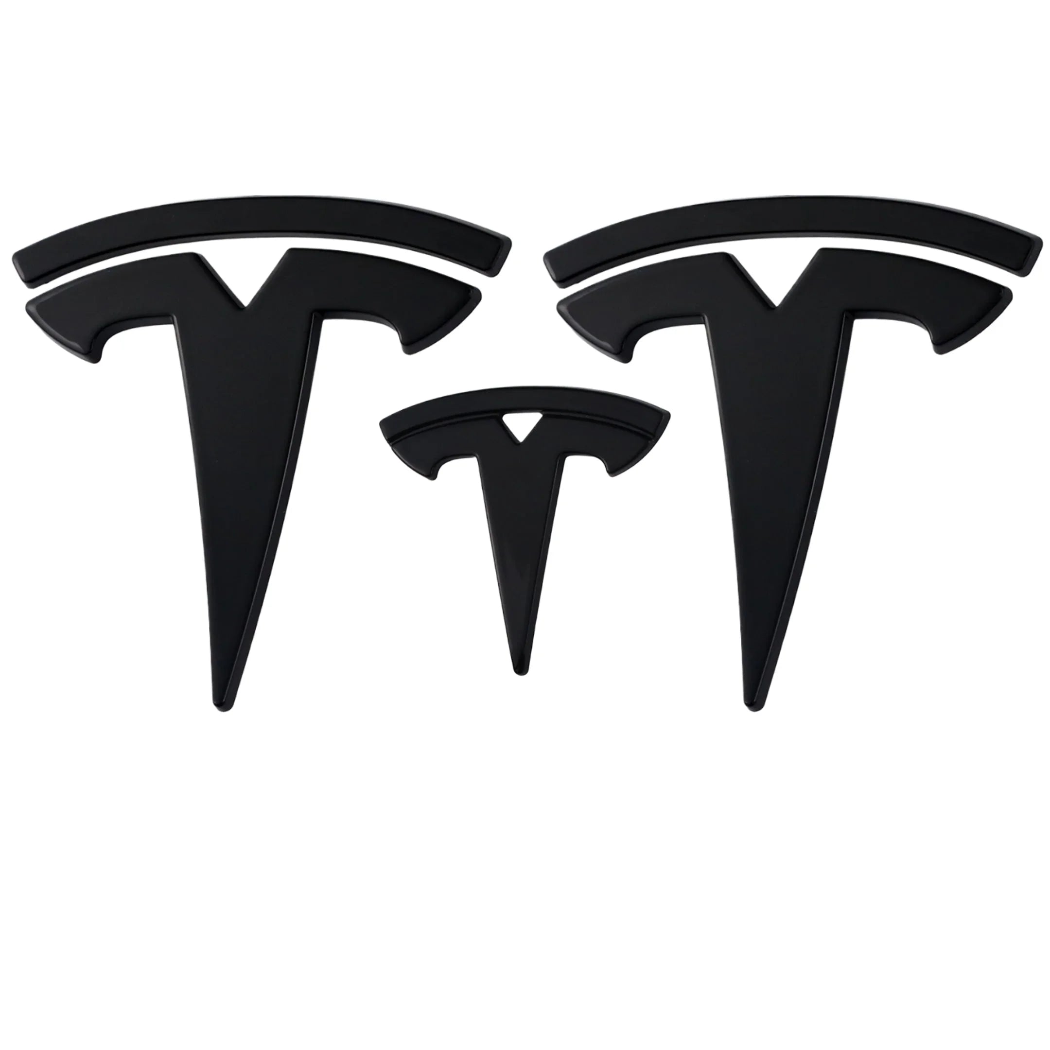 Tesla Emblem Überzug | Hochglanz Schwarz