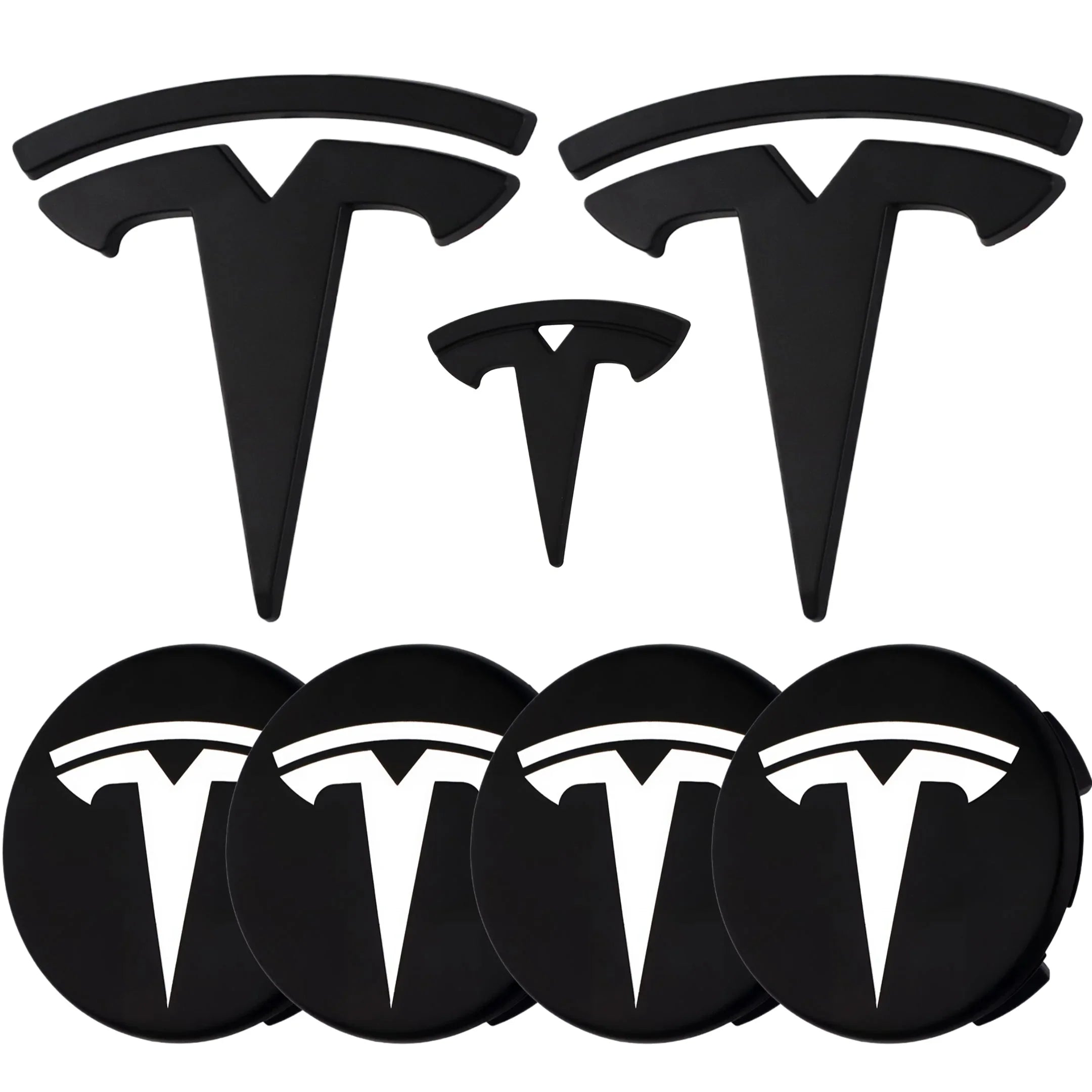 Tesla Emblem Overlay | Matte Black