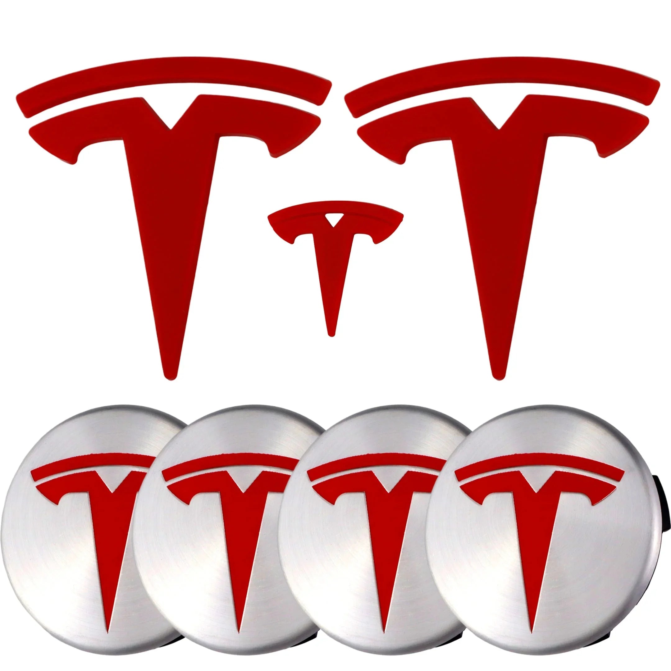 Tesla Emblem Overlay | Klassisches Rot