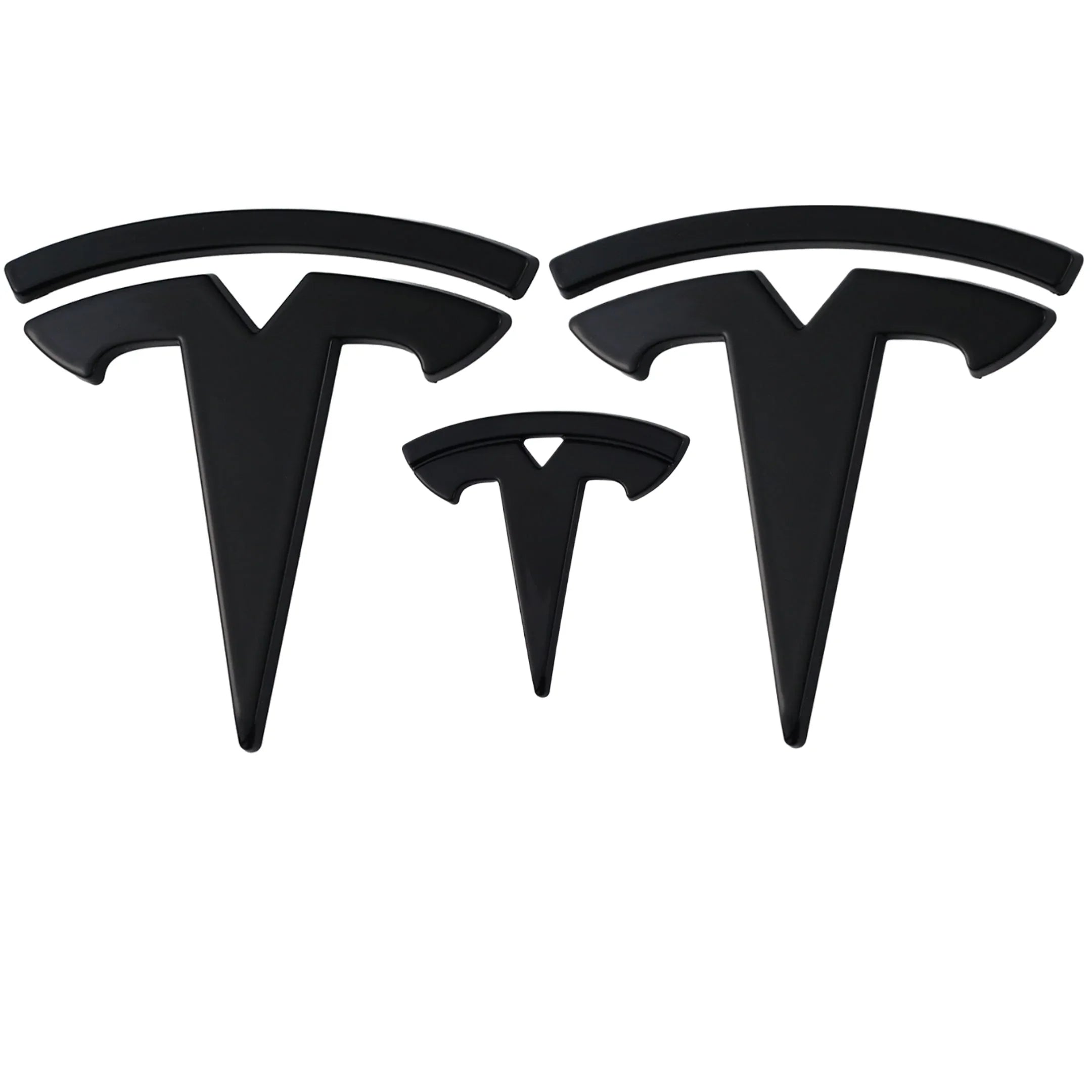 Tesla Emblem Überzug | Hochglanz Schwarz