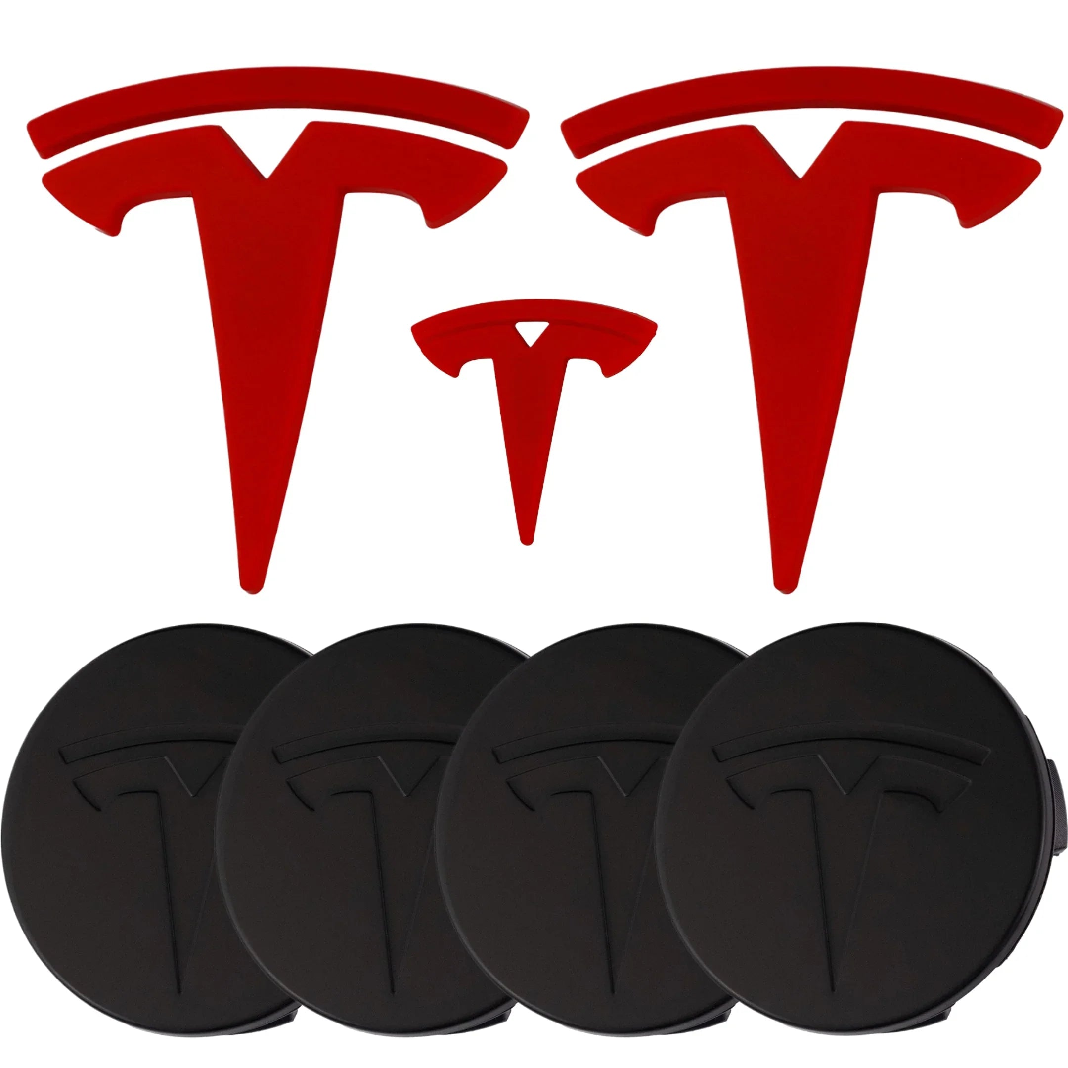 Tesla Emblem Overlay | Klassisches Rot