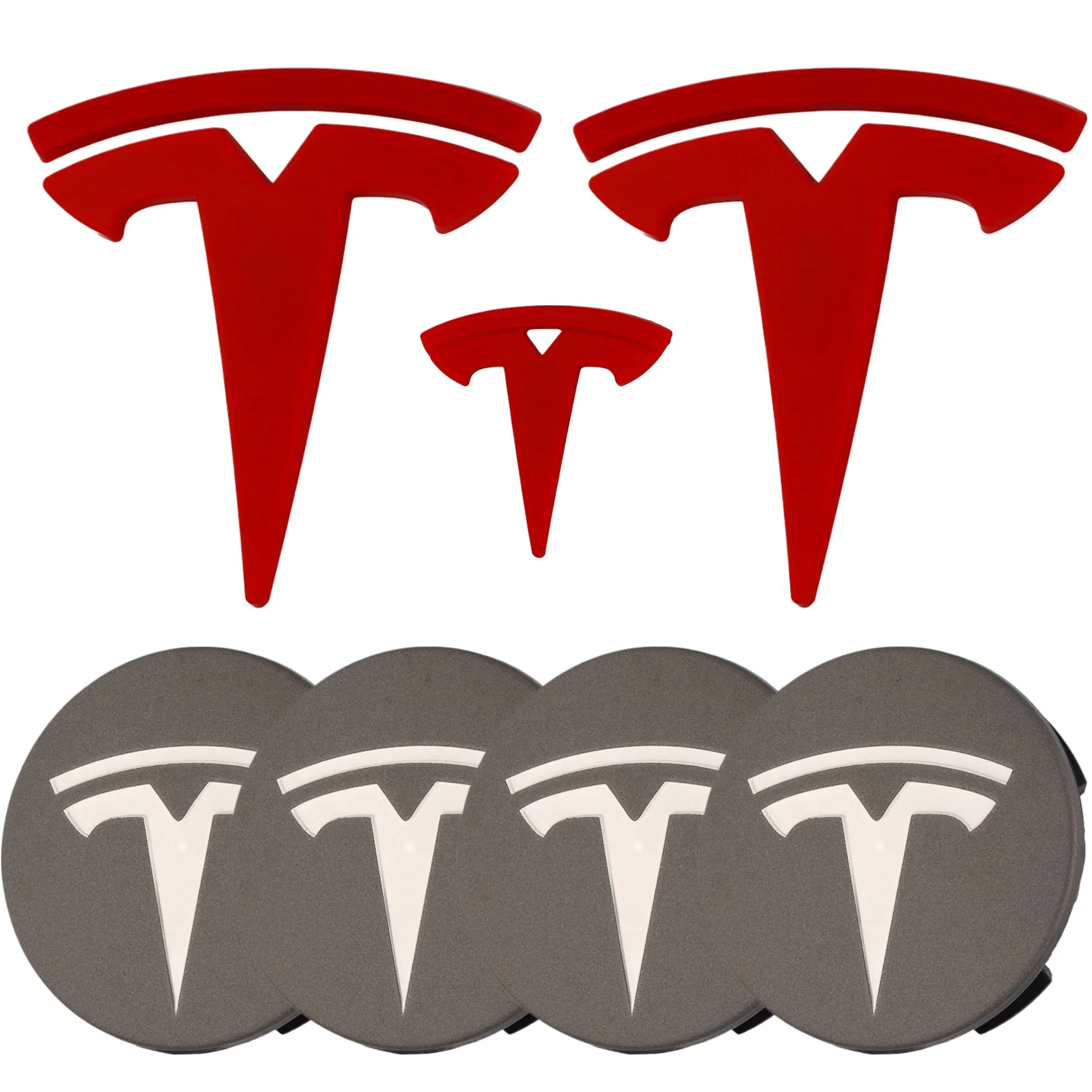 Tesla Emblem Overlay | Klassisches Rot