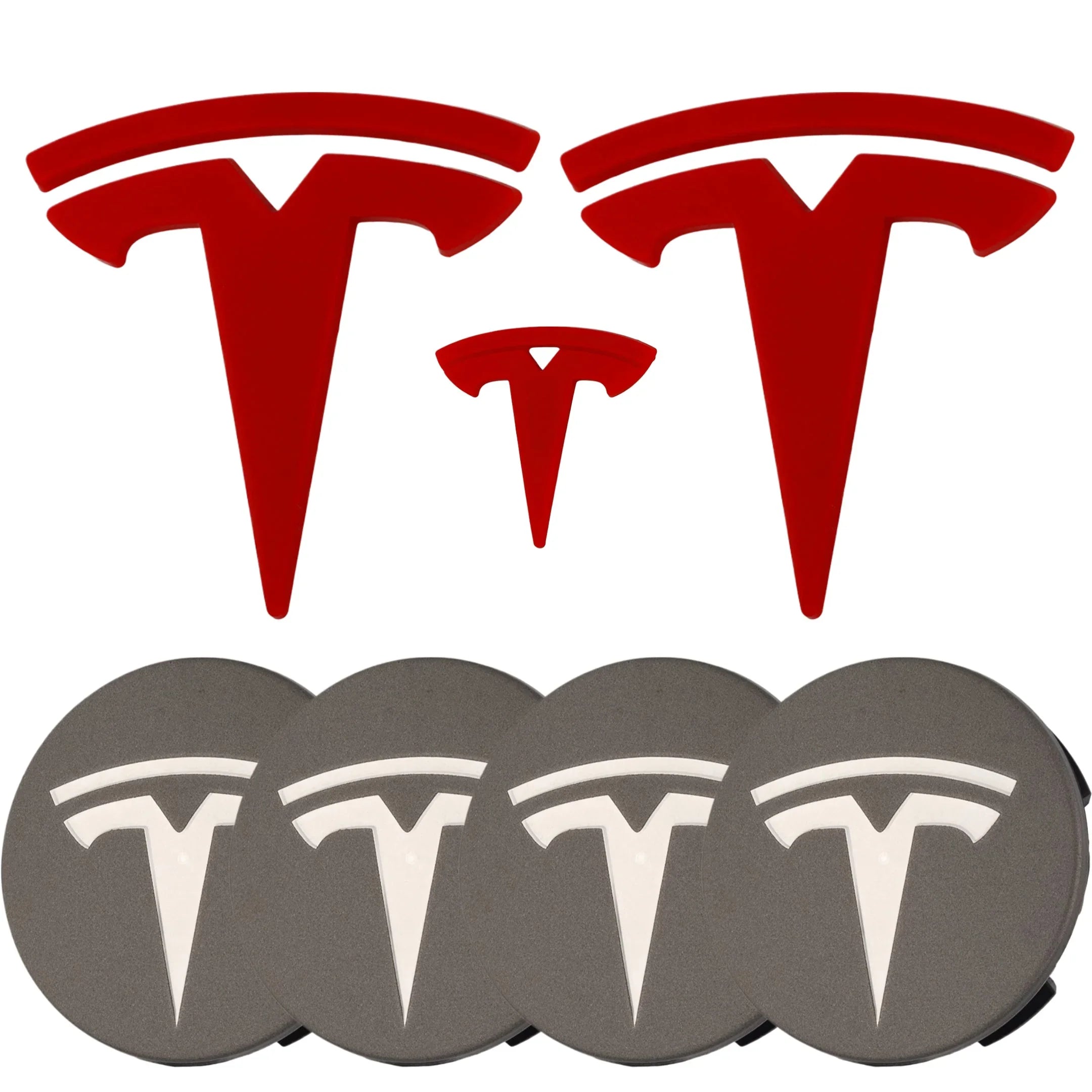 Tesla Emblem Overlay | Klassisches Rot