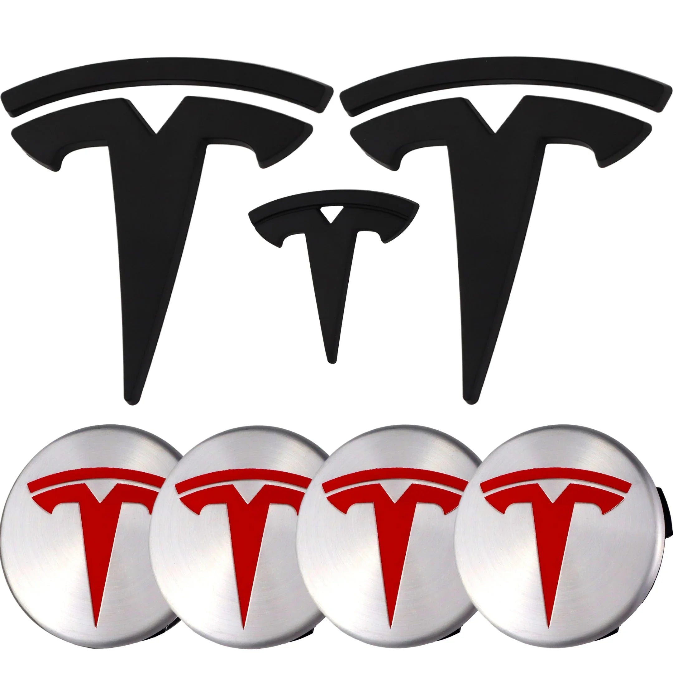 Tesla Emblem Overlay | Matte Black