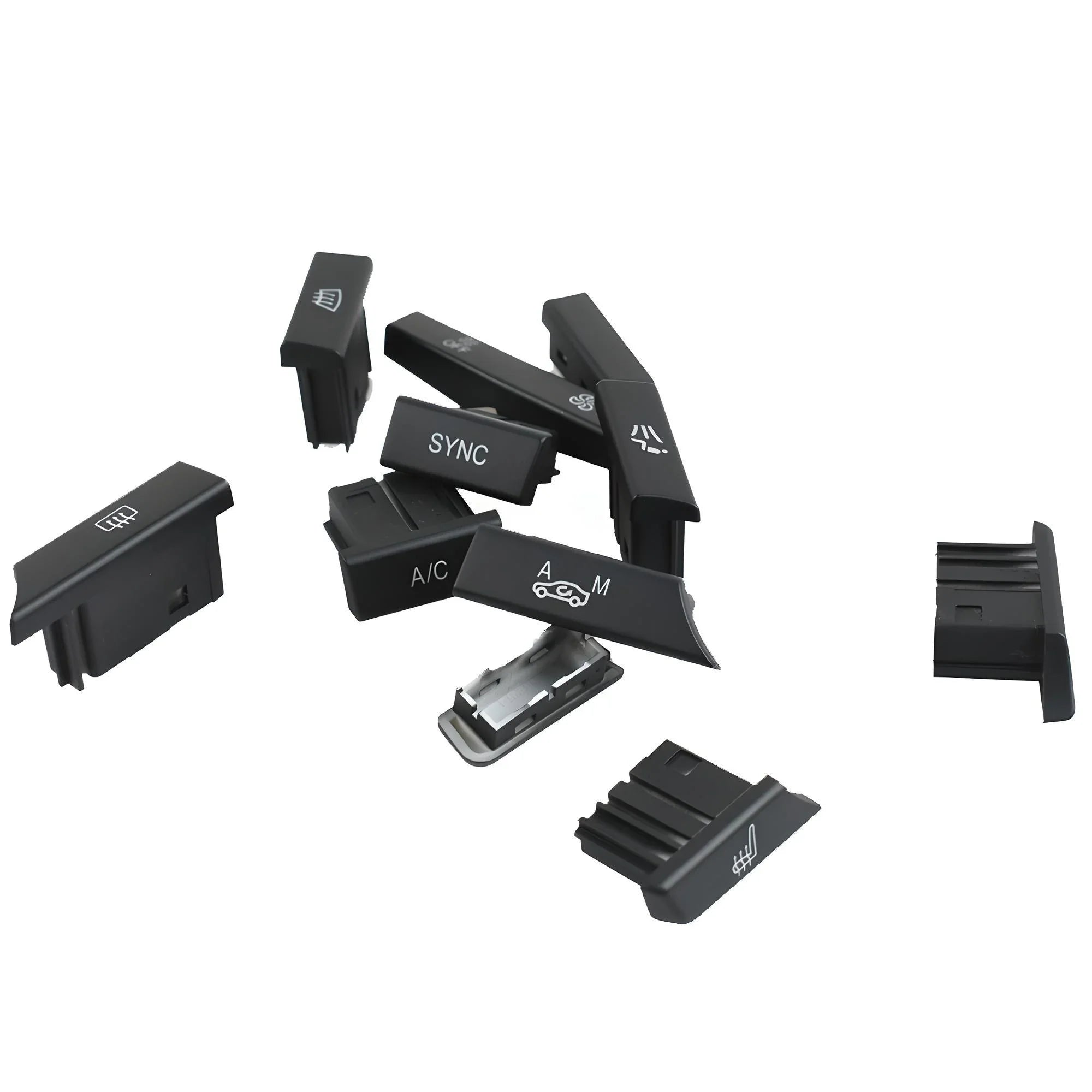 Car climate control buttons set – Black – Compatible with BMW dashboard – Interior