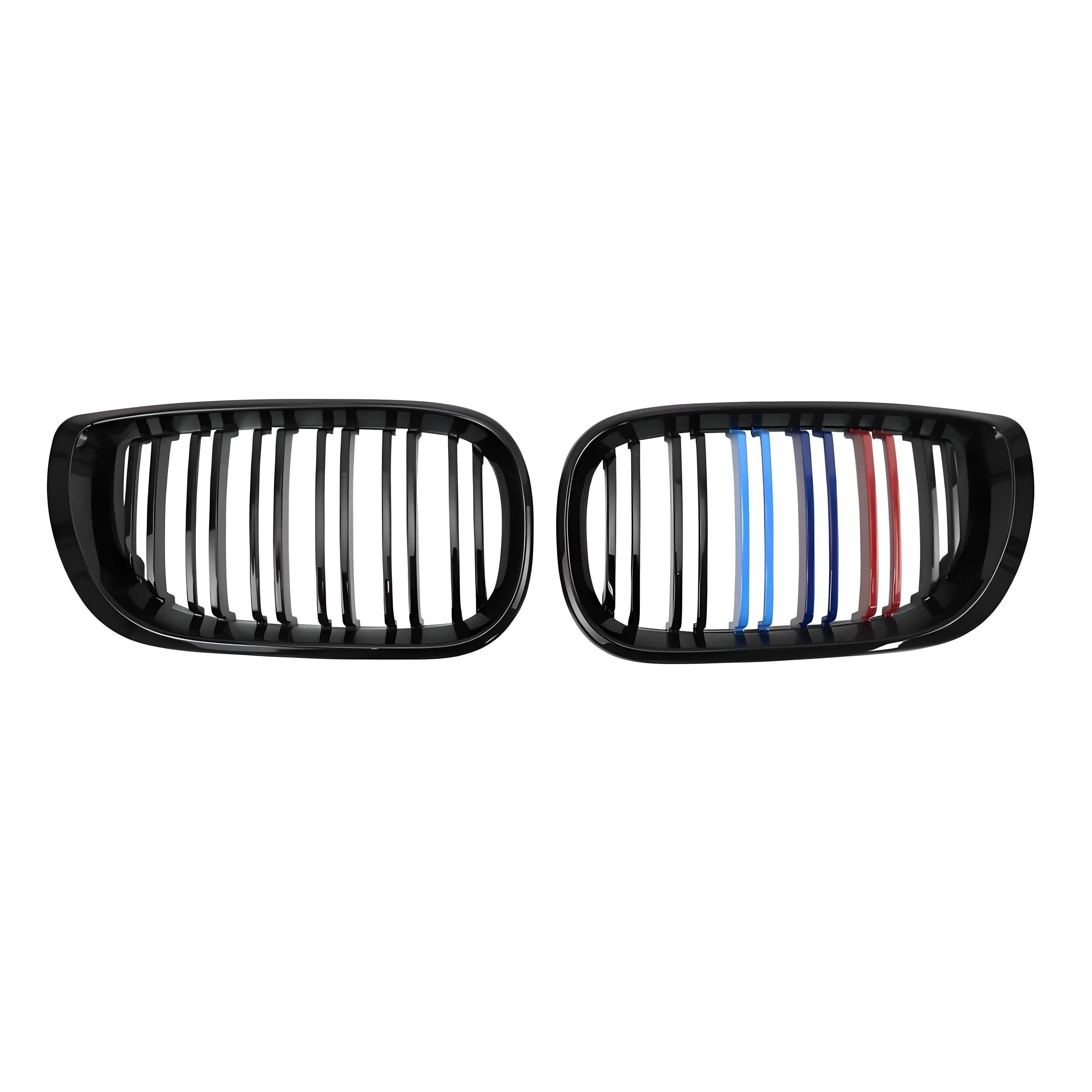 Kidney Grille Gloss Black M Style with M Colors – Compatible with BMW 3 Series F30 F31 2012-2018 – Front