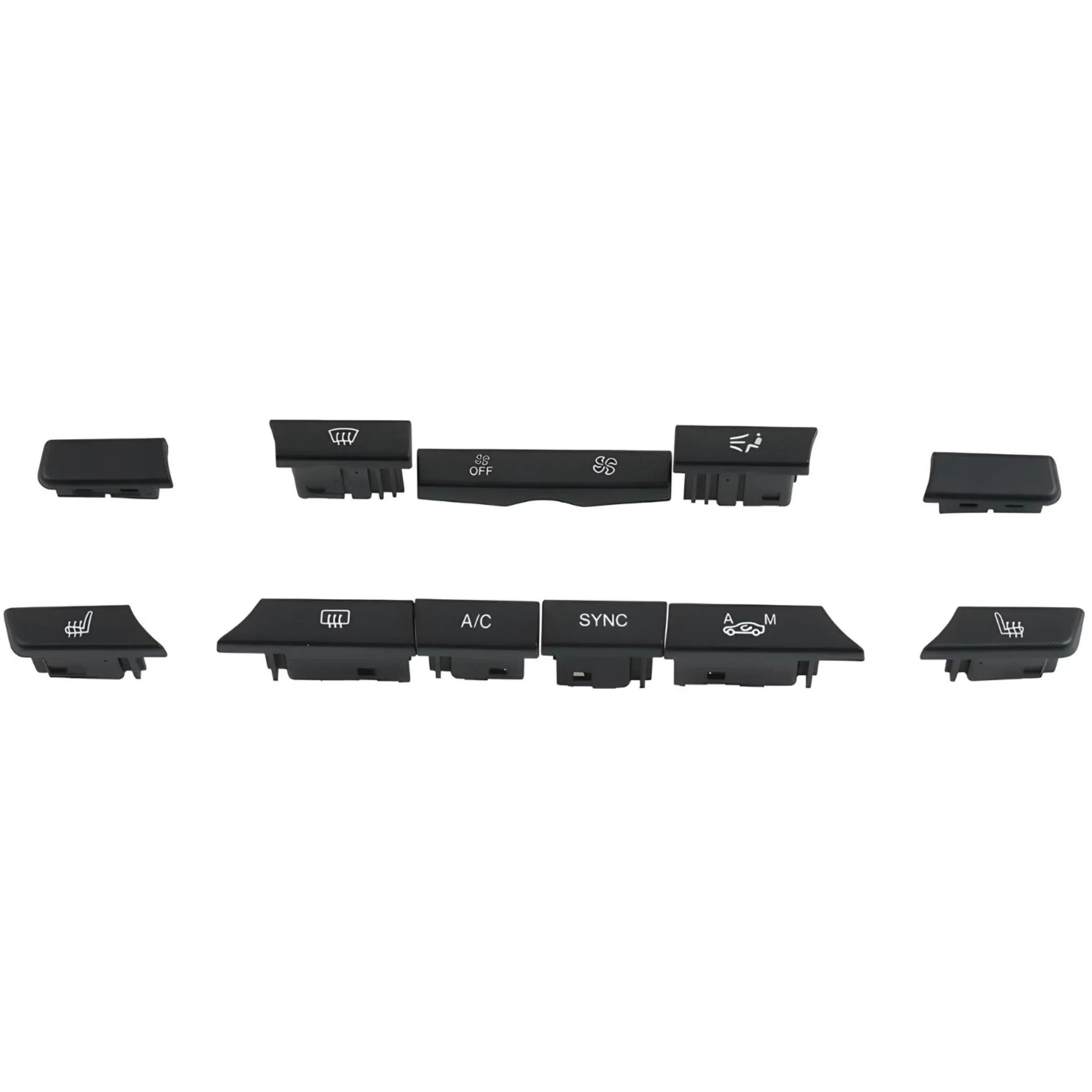 Climate Control Button Set – Black – Compatible with Audi A4 B8 – Interior