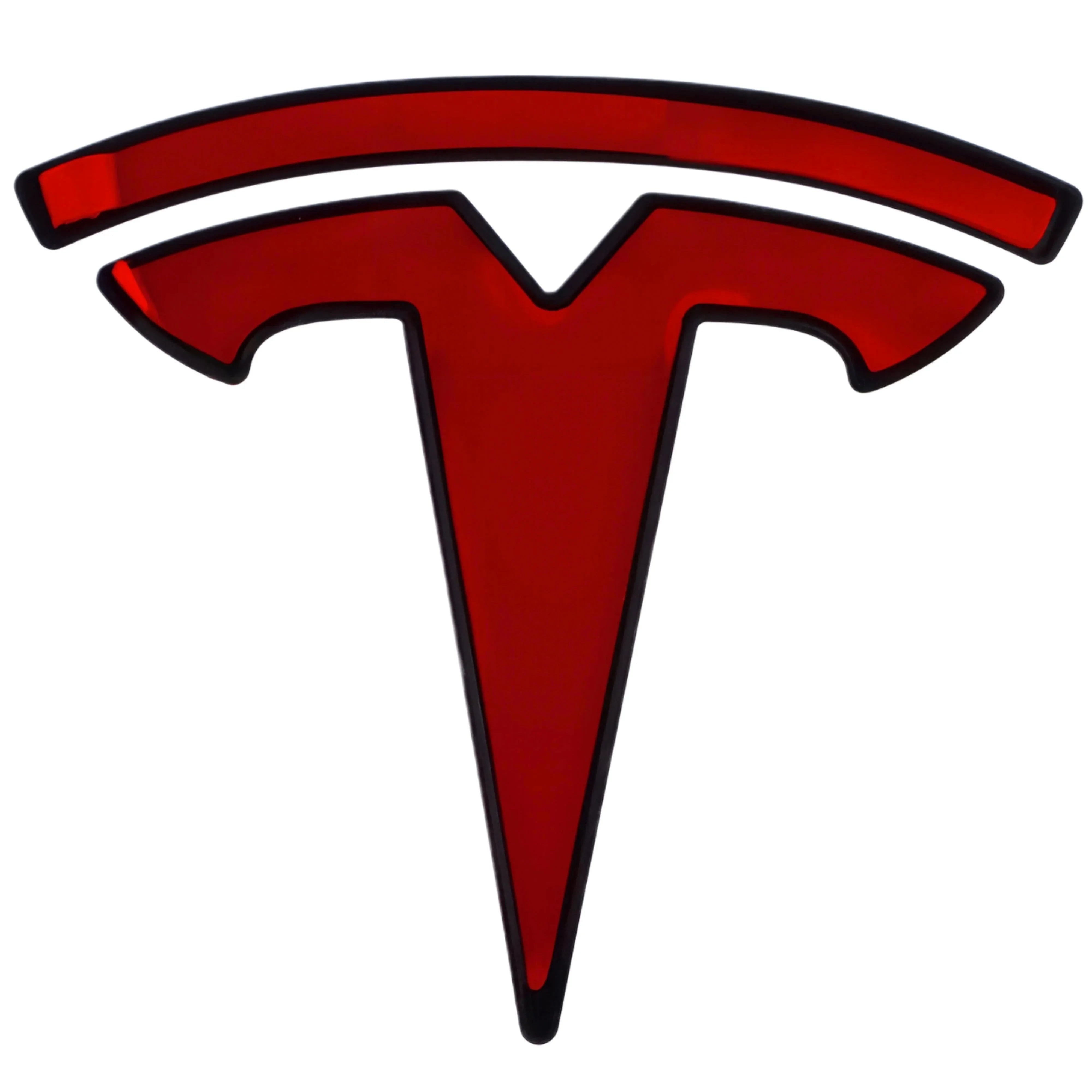 Tesla Emblem Overlay | Matte Black