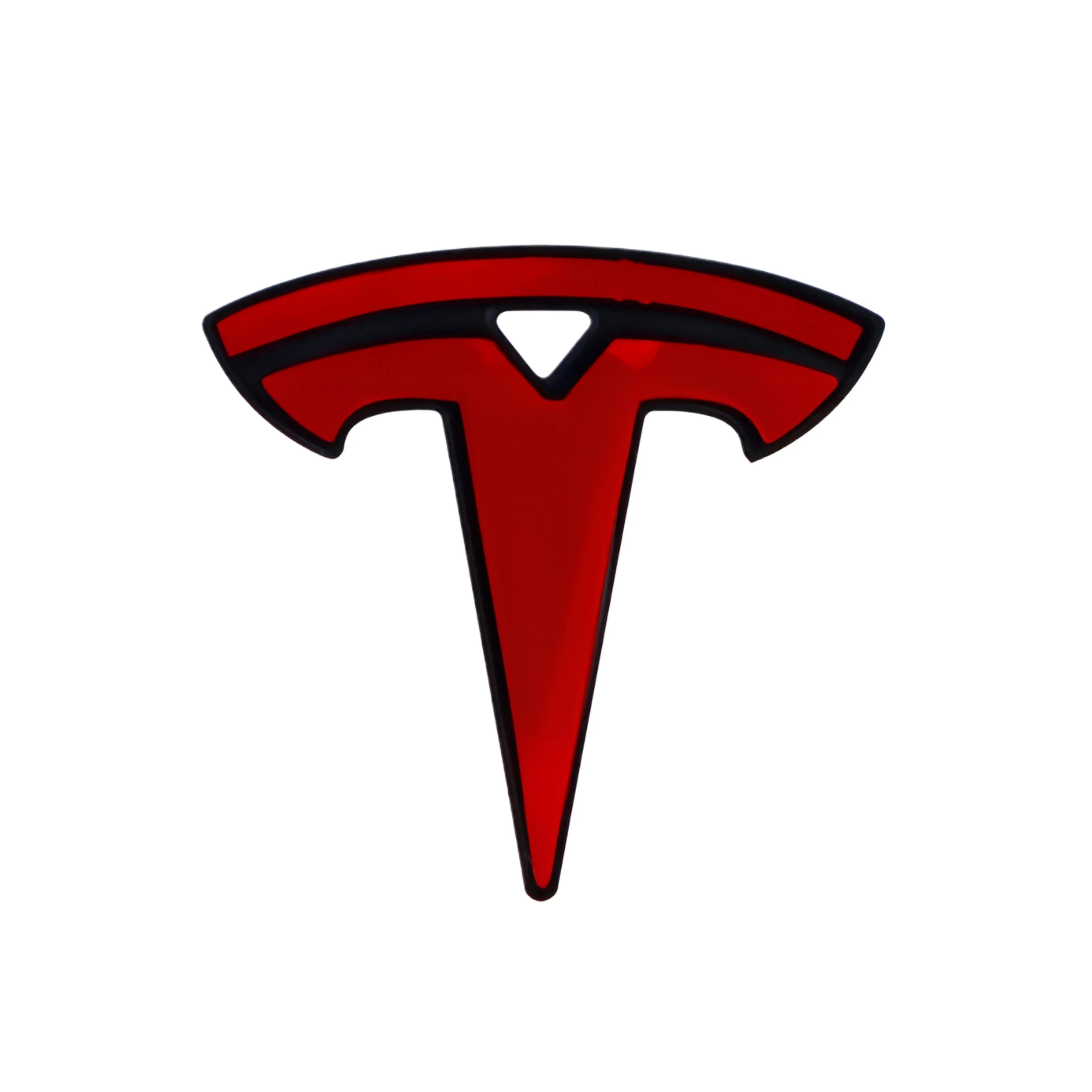 Tesla Emblem Überzug | Hochglanz Schwarz