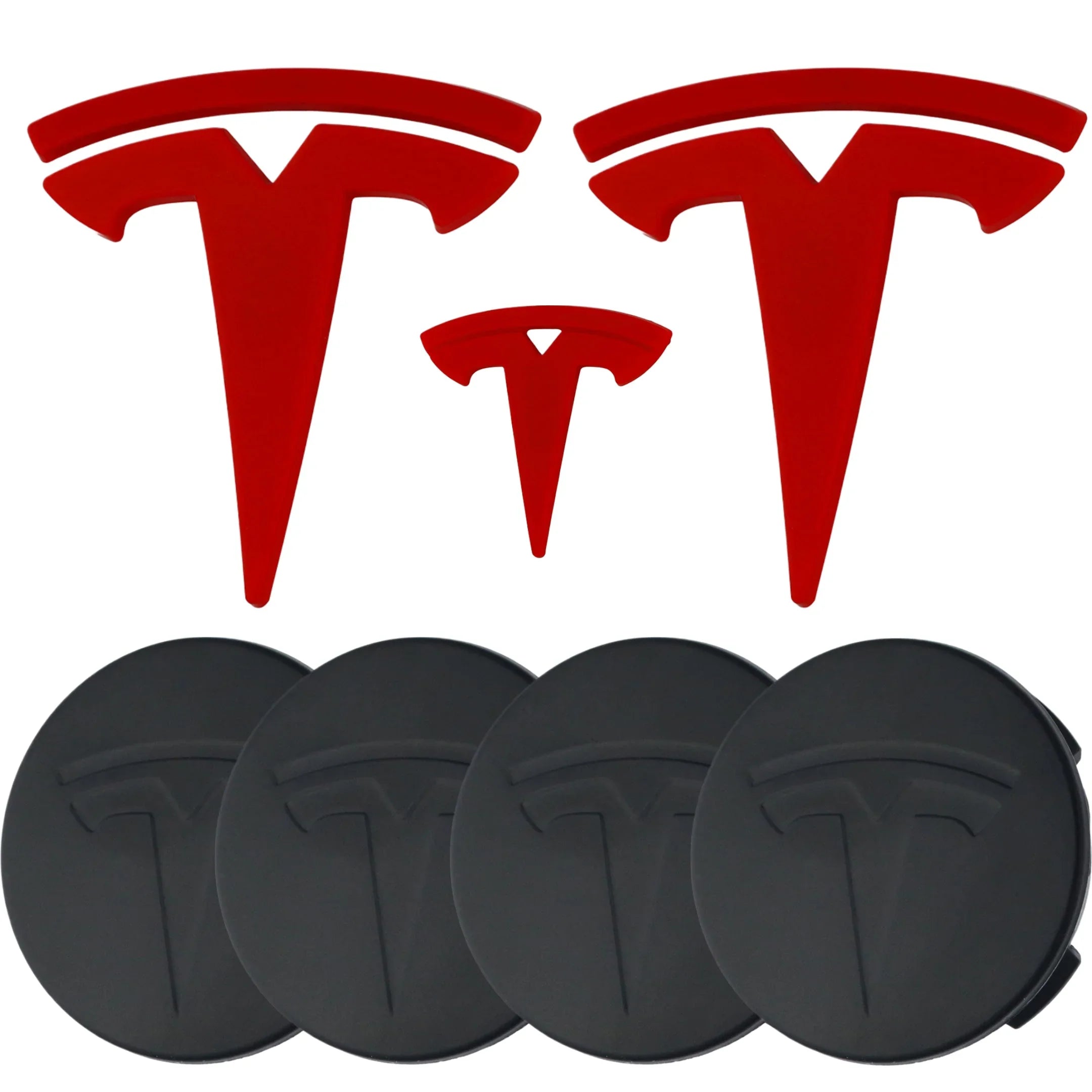 Tesla Emblem Overlay | Klassisches Rot