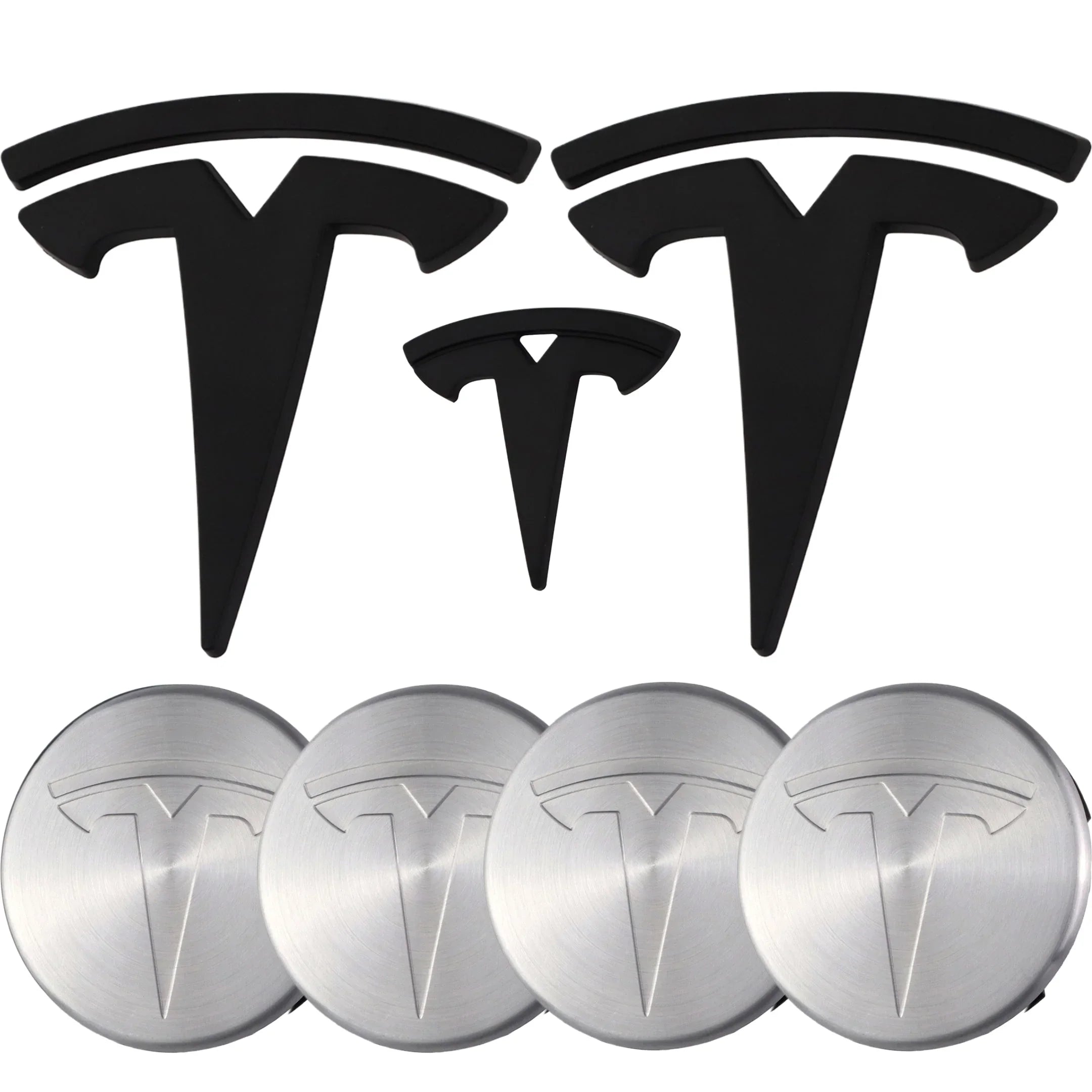 Tesla Emblem Overlay | Matte Black