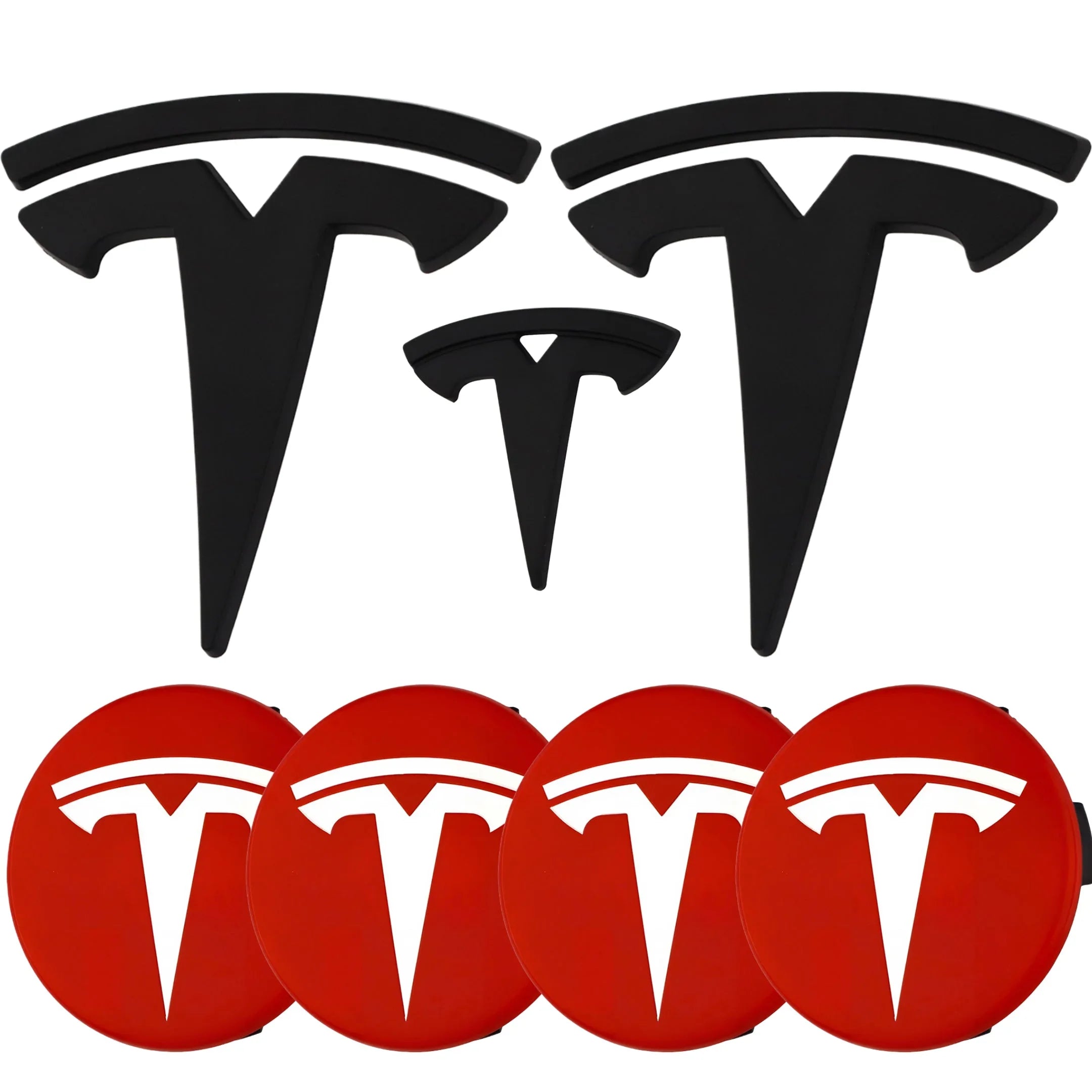 Tesla Emblem Overlay | Matte Black