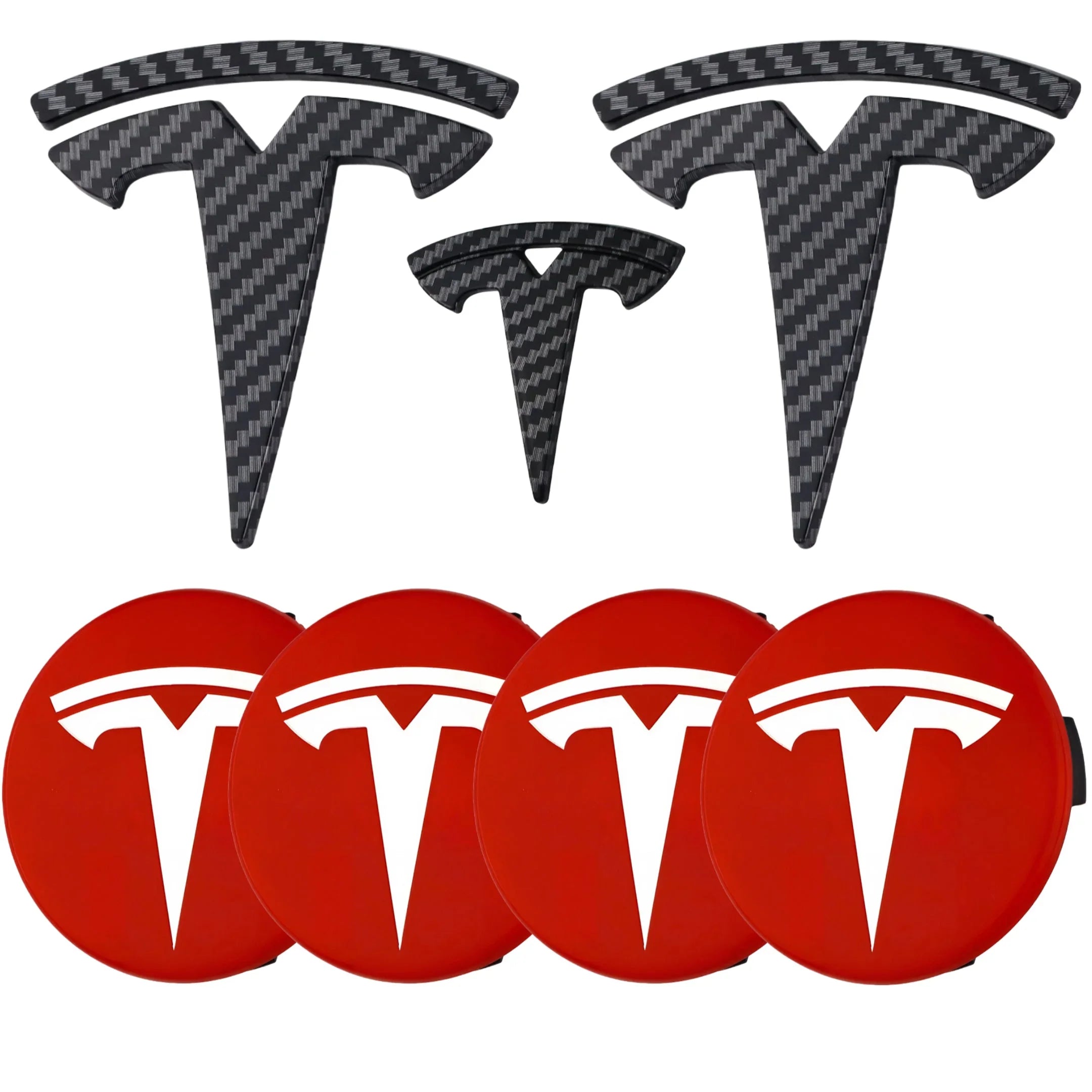 Tesla Emblem Overlay | Kohlefaser