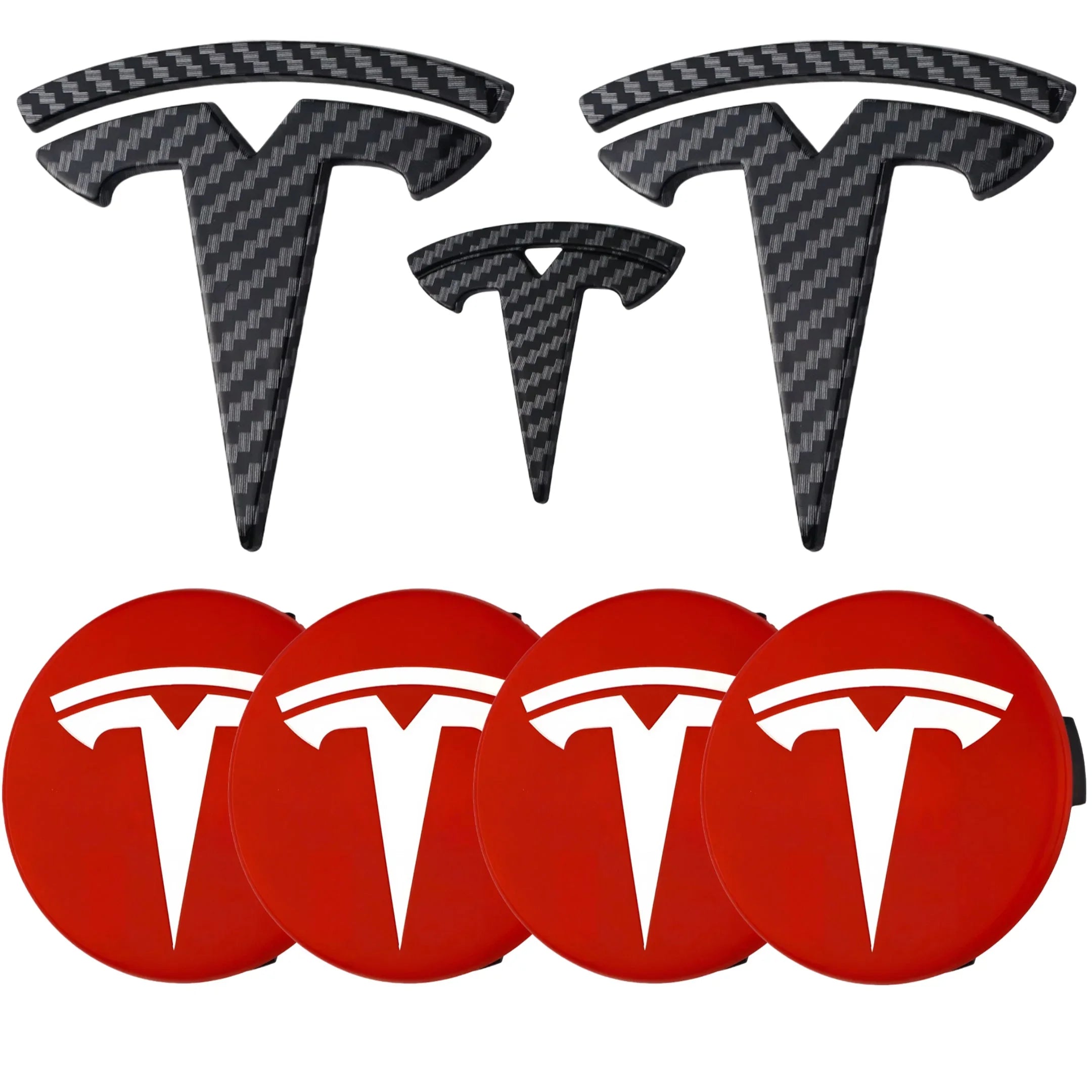 Tesla Emblem Overlay | Kohlefaser