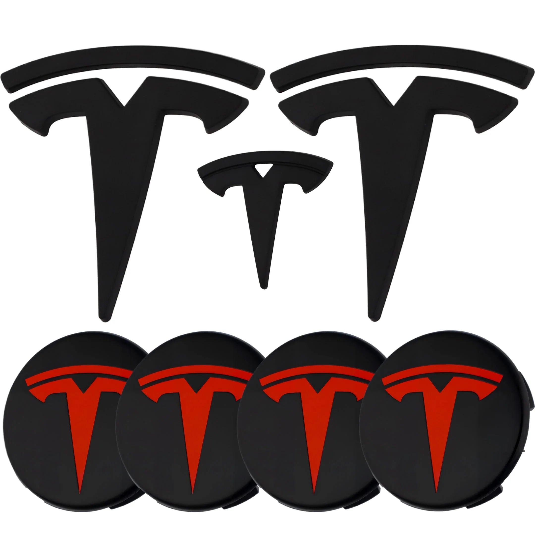 Tesla Emblem Overlay | Matte Black