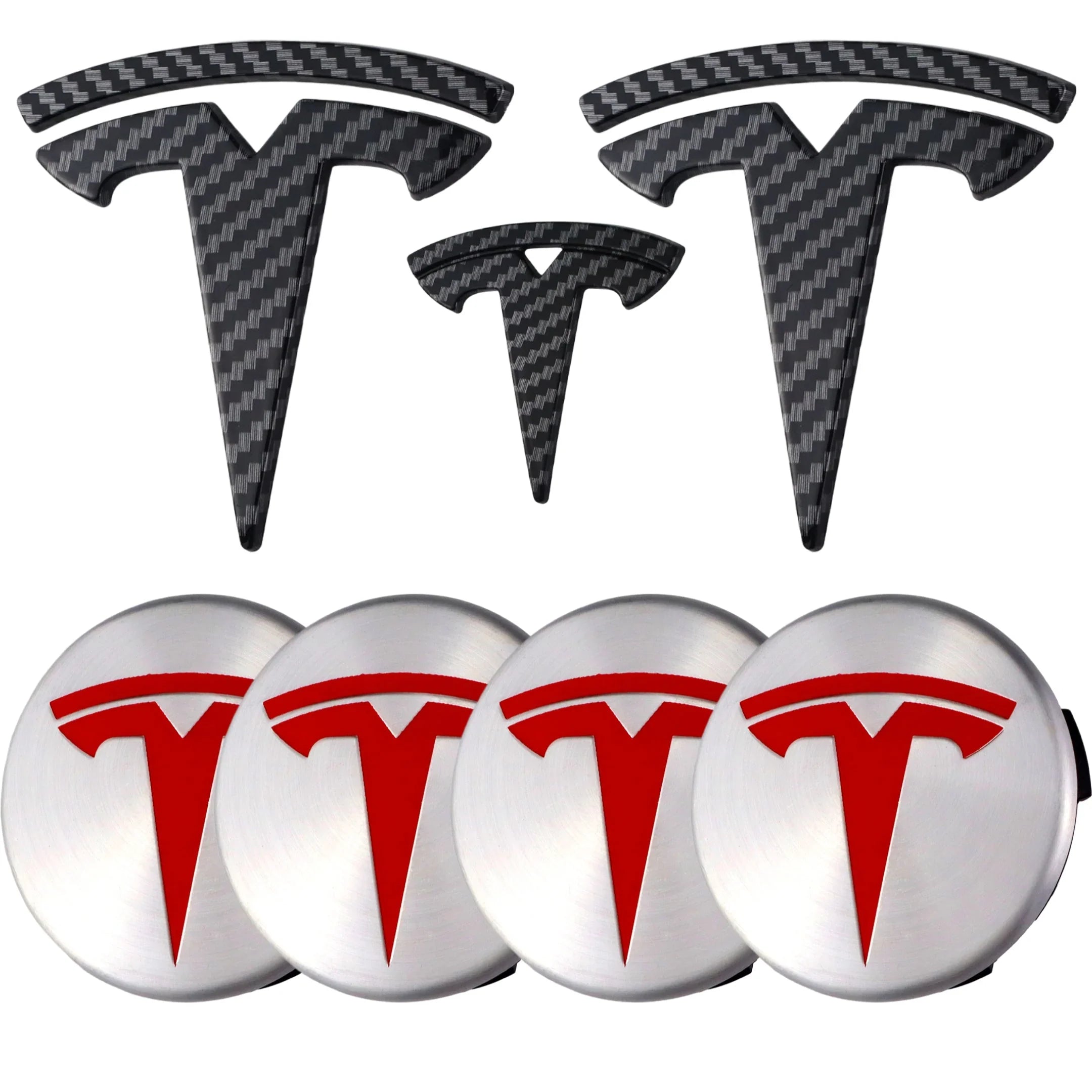 Tesla Emblem Overlay | Kohlefaser