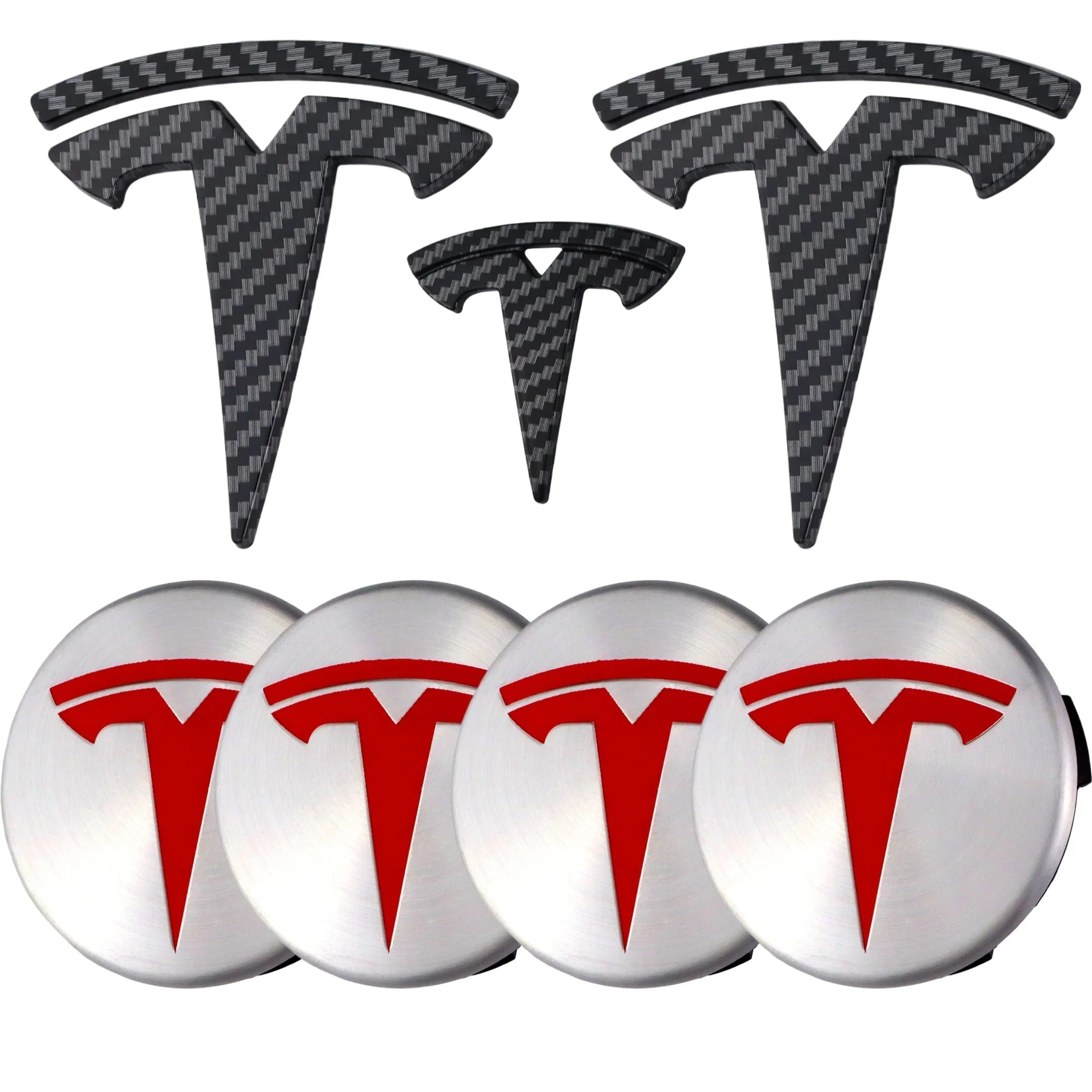 Tesla Emblem Overlay | Kohlefaser