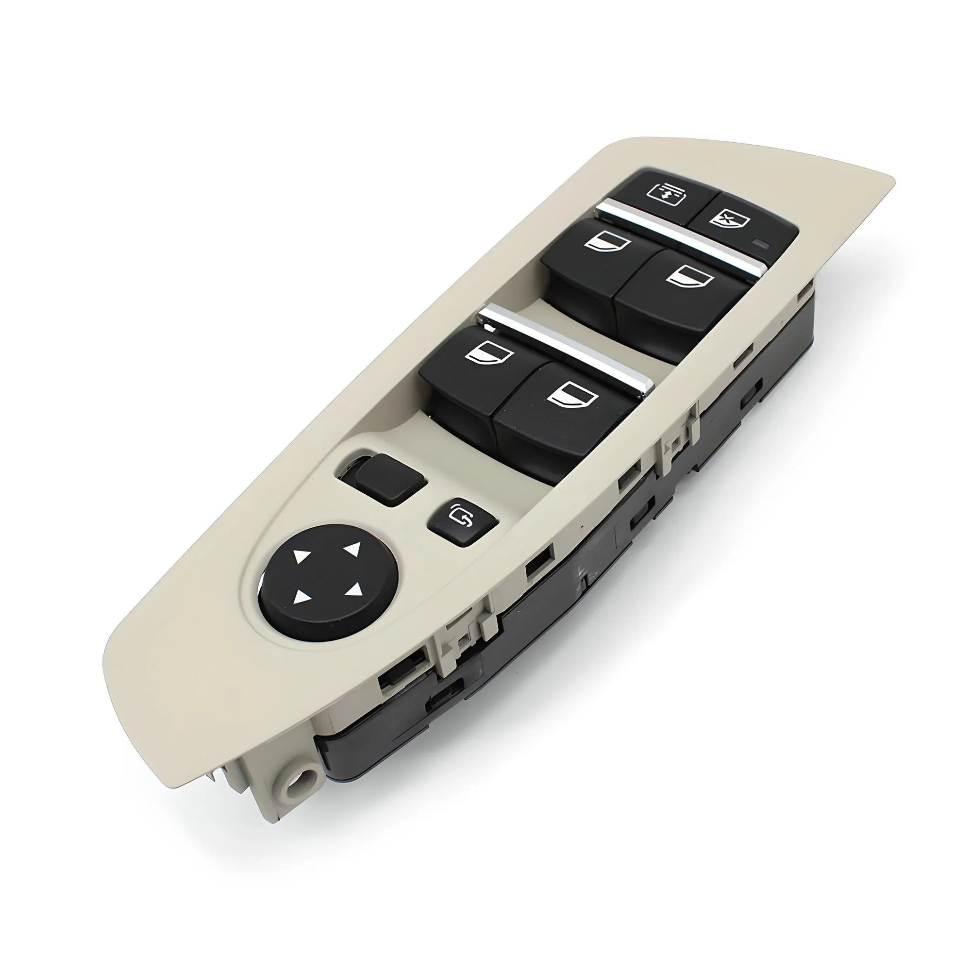 OEM Power Window Switch Panel – Beige – Compatible with BMW E60 E61 5-Series – Driver Side