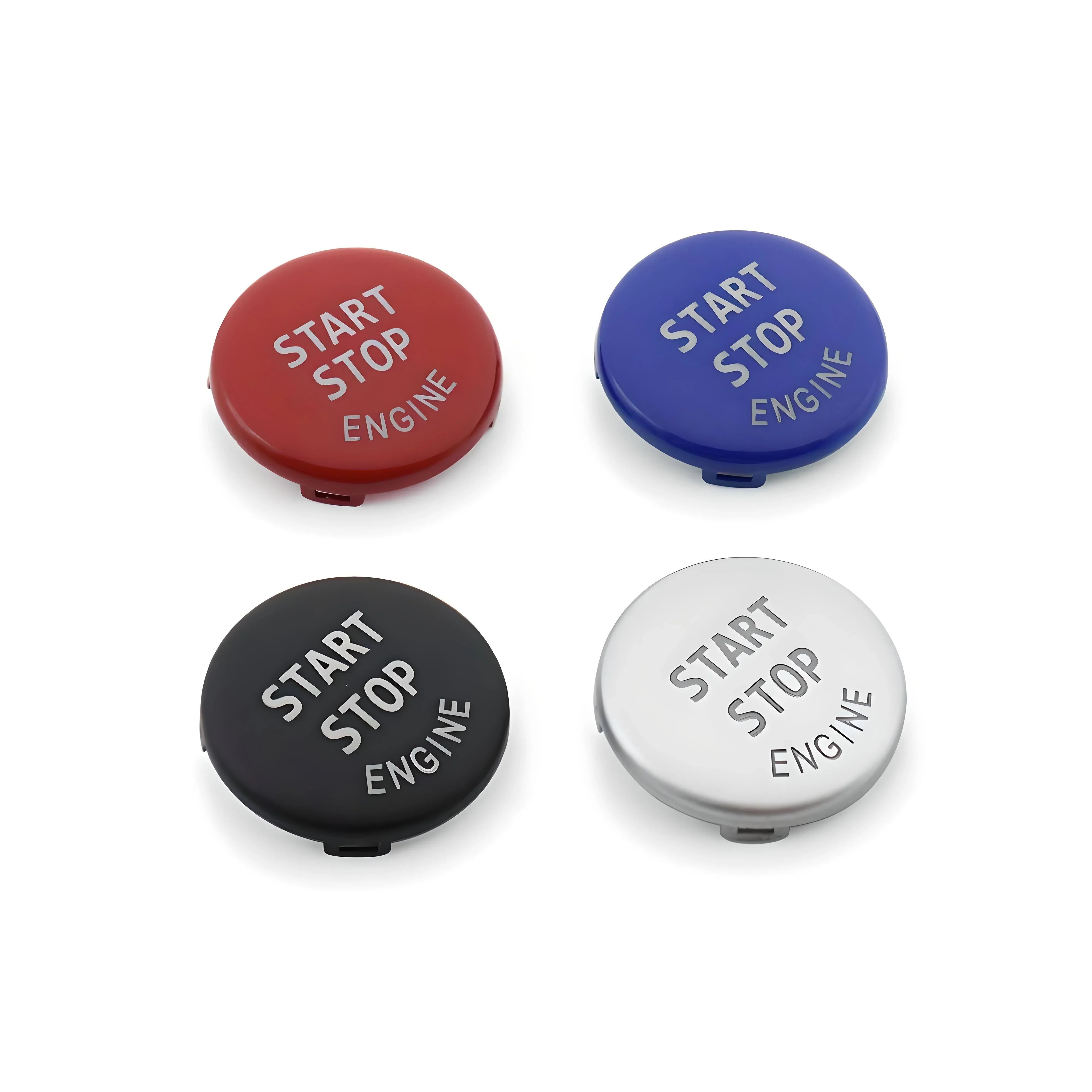 BMW Start Stop Engine Button Covers – Red, Blue, Black, Silver – Compatible with BMW models – Interior