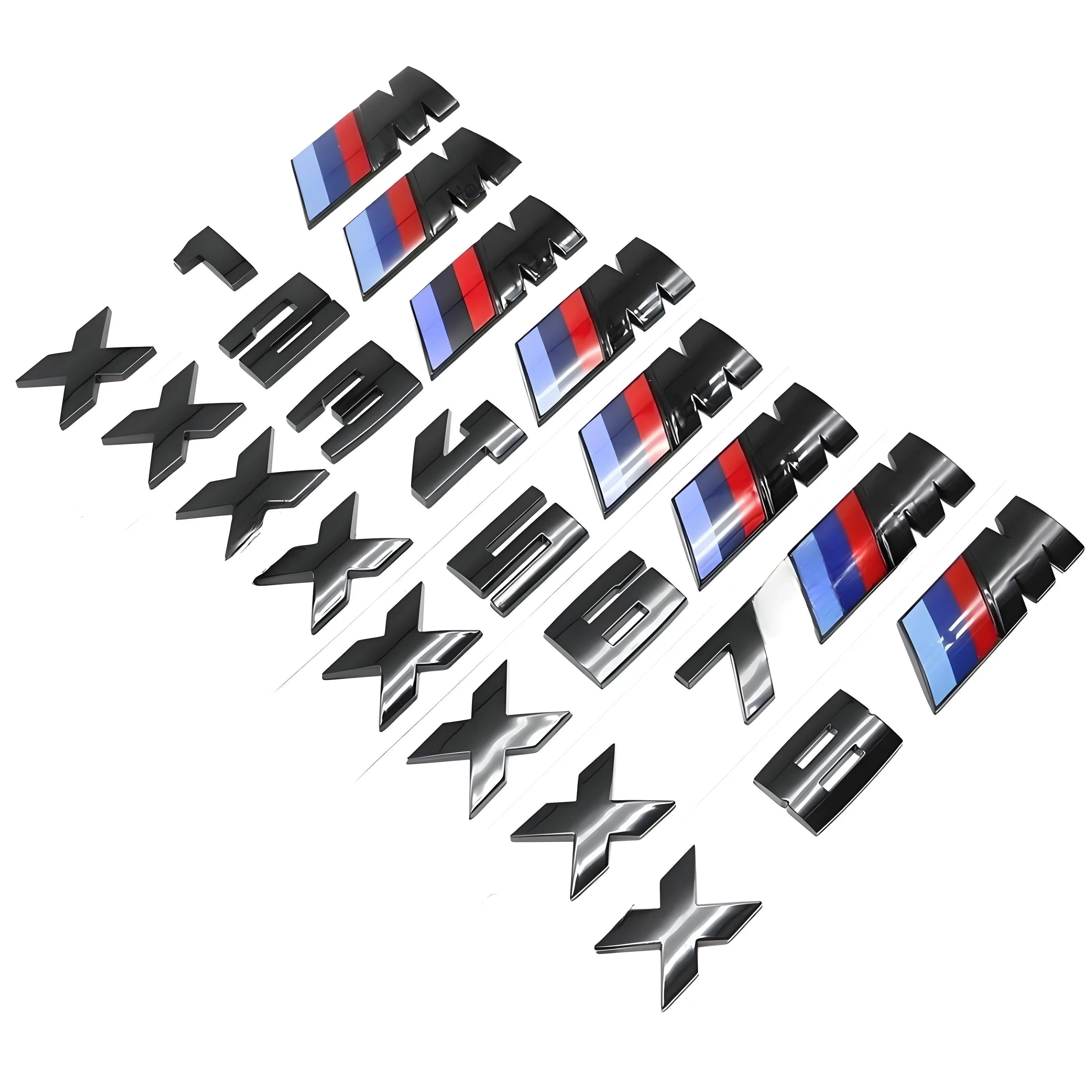 BMW M Emblem Set – Glossy Black – Compatible with BMW Models – Exterior