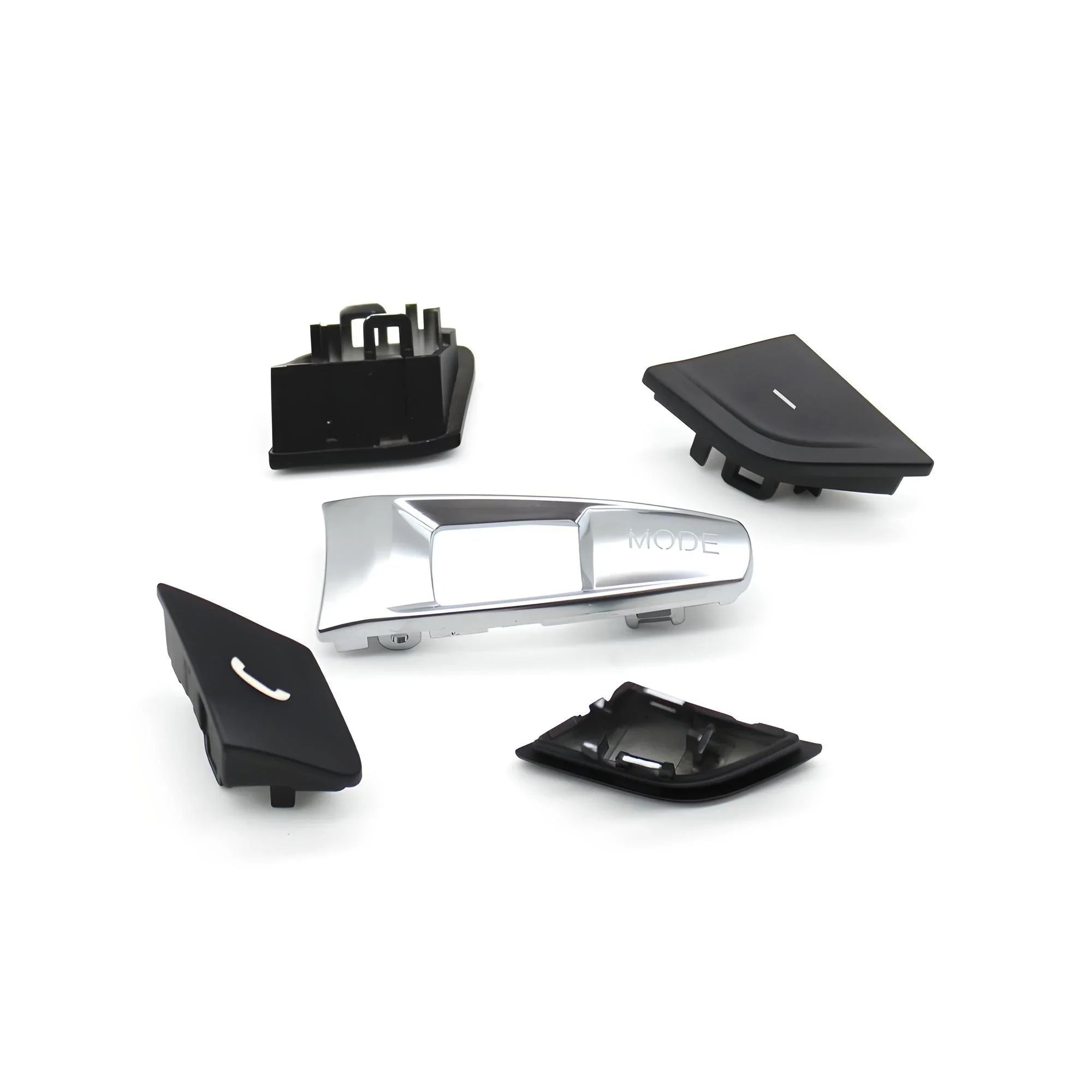 BMW Steering Wheel Button Cover Kit – Chrome Black Finish – Compatible with BMW F30 F31 F34 – Interior Front