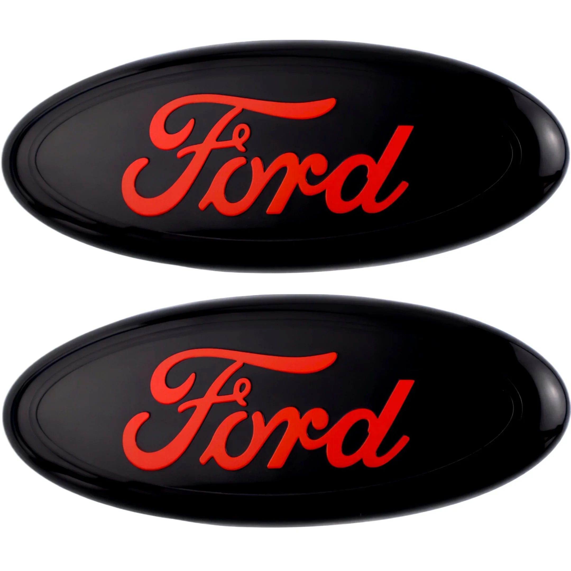 Ford Emblem Overlay | Black Red