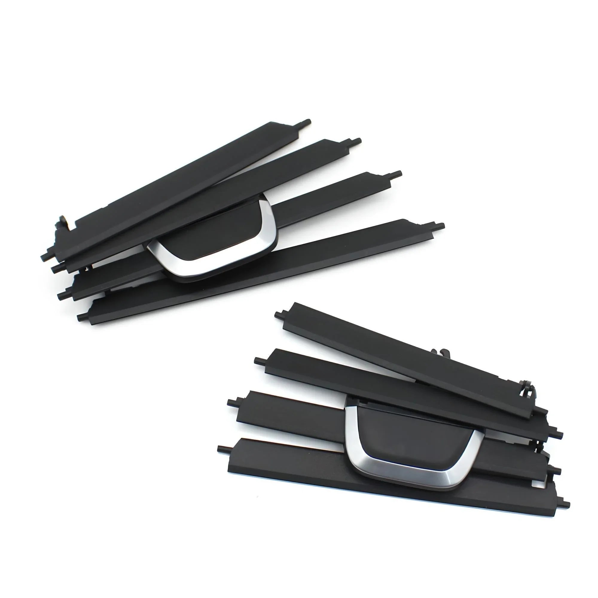 Car door trim garnish set – Matte black with silver handle – Compatible with Audi A6 C7 2011-2018 – Interior