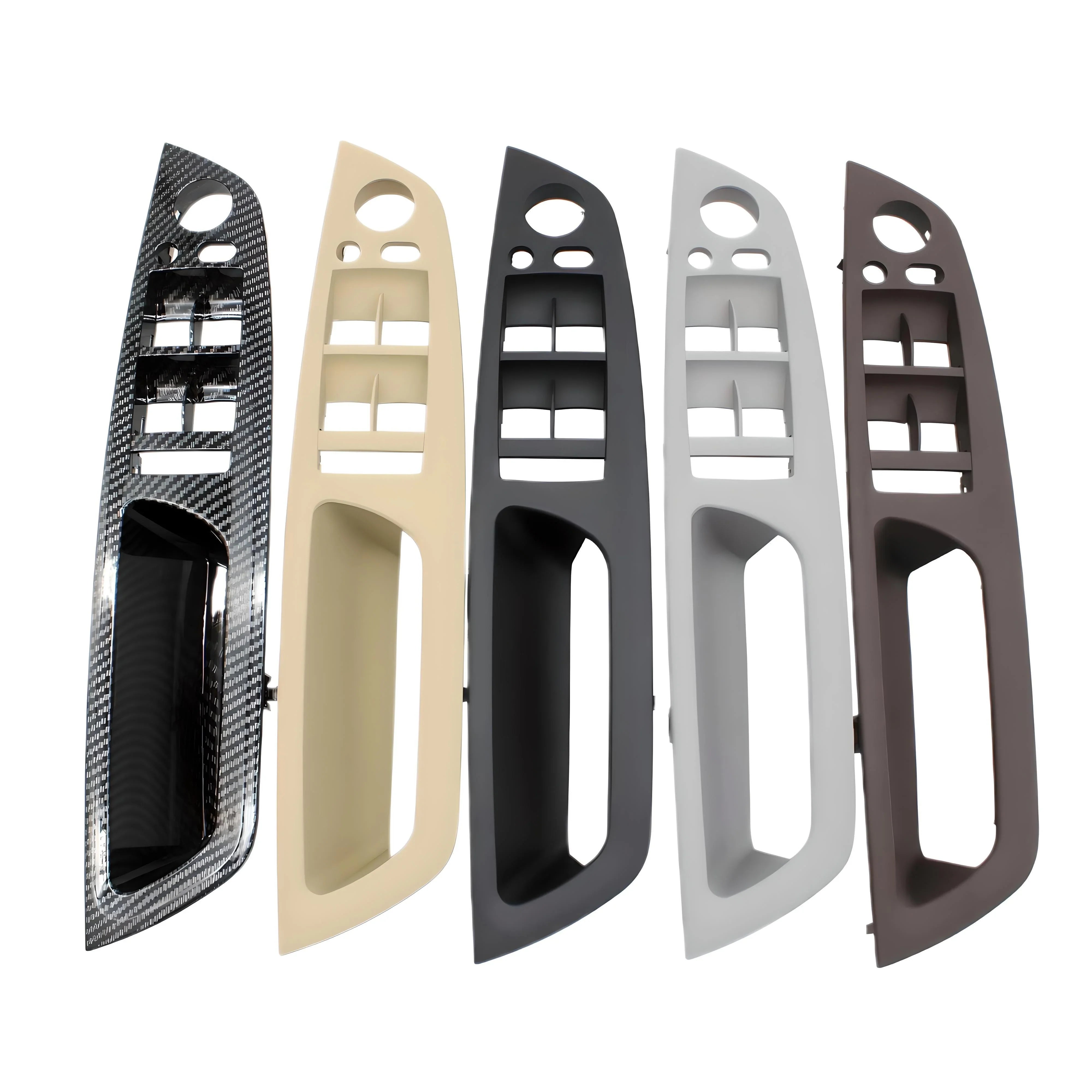 Window Switch Panel Trim – Carbon Fiber Finish – Compatible with BMW 5 Series F10 – Front