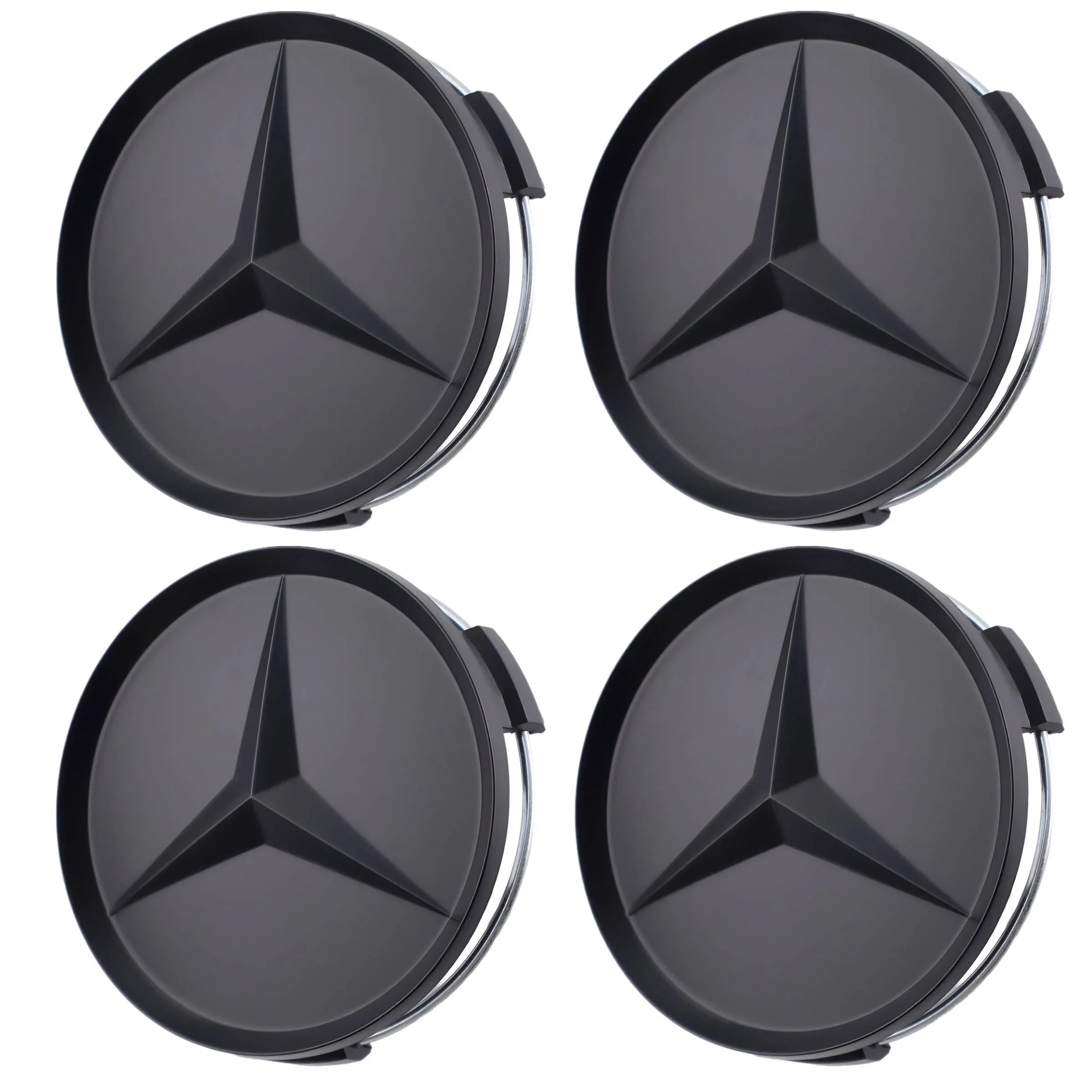Mercedes Hub Caps | Matte Black - Aftermarket - The Zenara Shop
