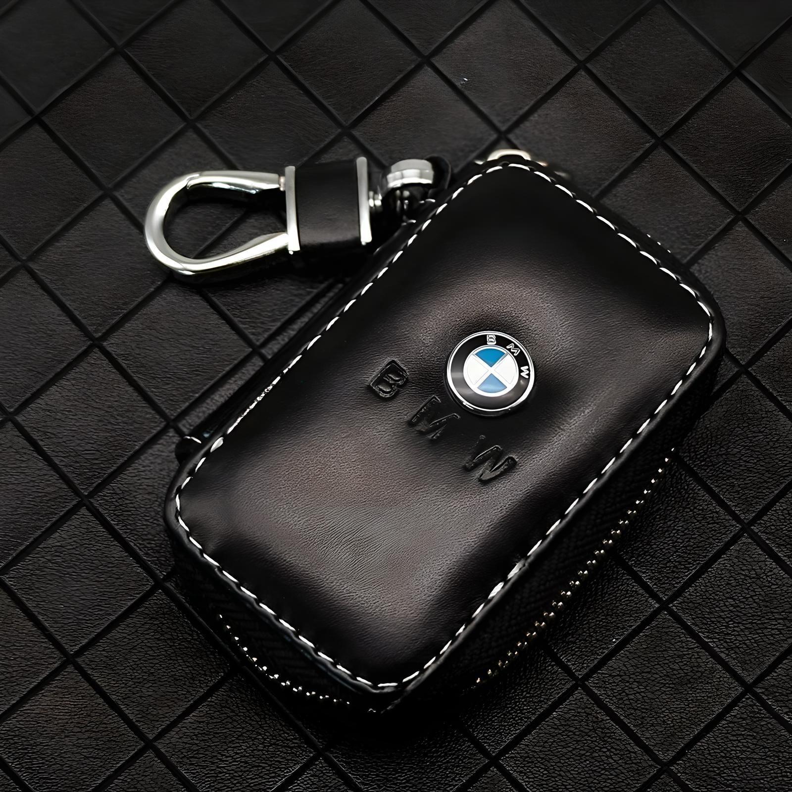 BMW Leather Key Case – Black – Compatible with BMW Models – Exterior