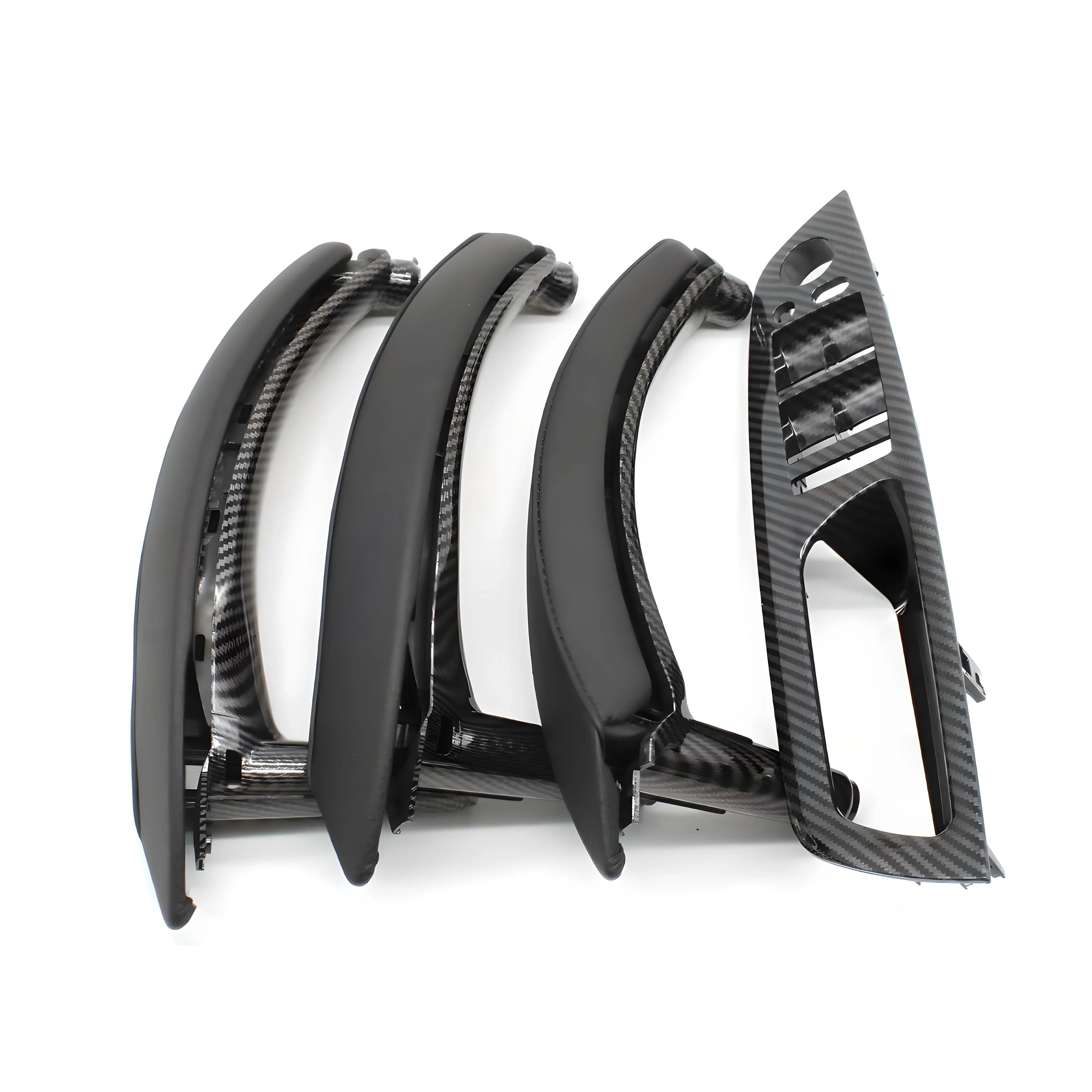 Carbon Fiber Interior Door Handle Trim – Carbon Fiber Black – Compatible with BMW G20 G21 – Interior
