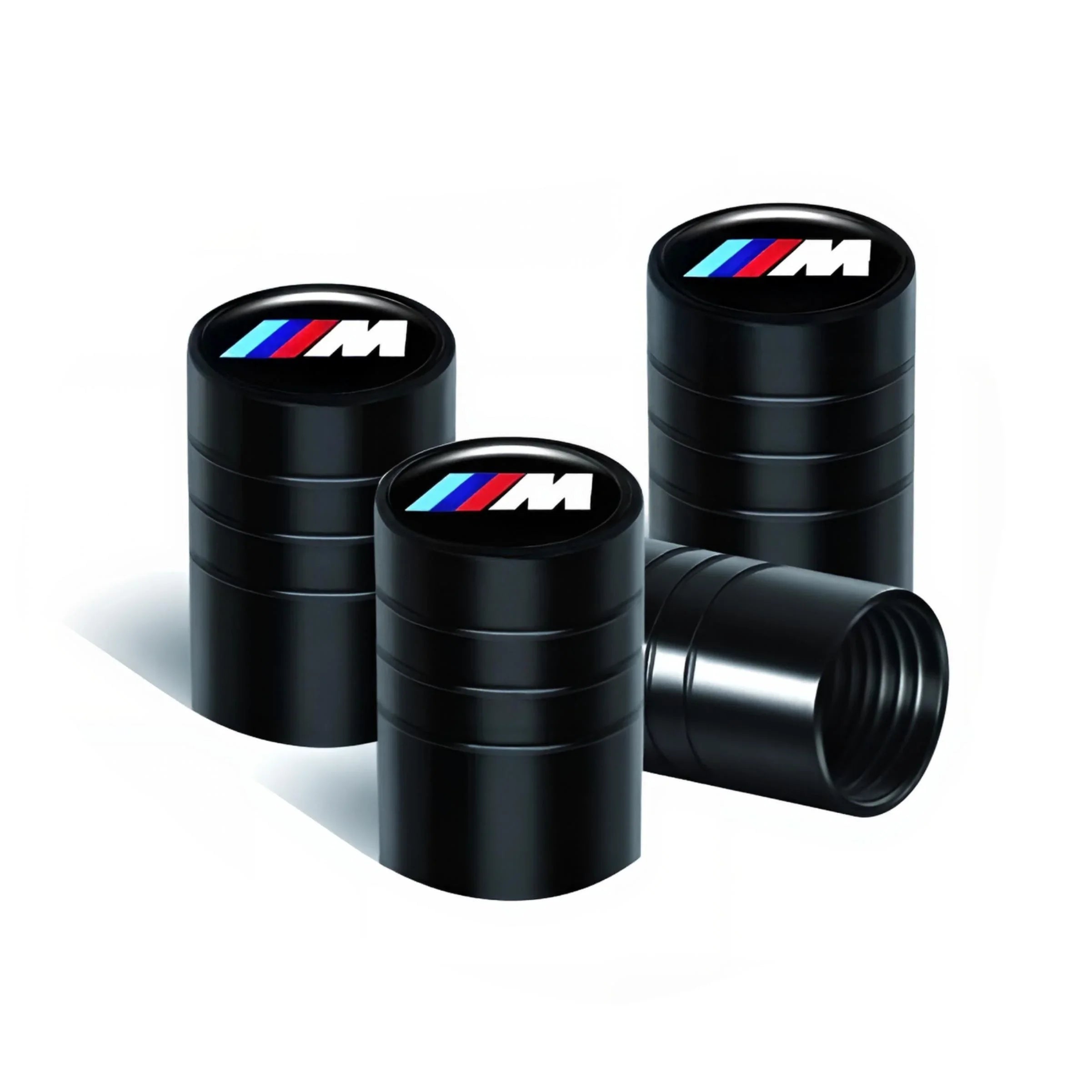 BMW M Logo Tire Valve Caps – Black – Compatible with BMW Models – Exterior
