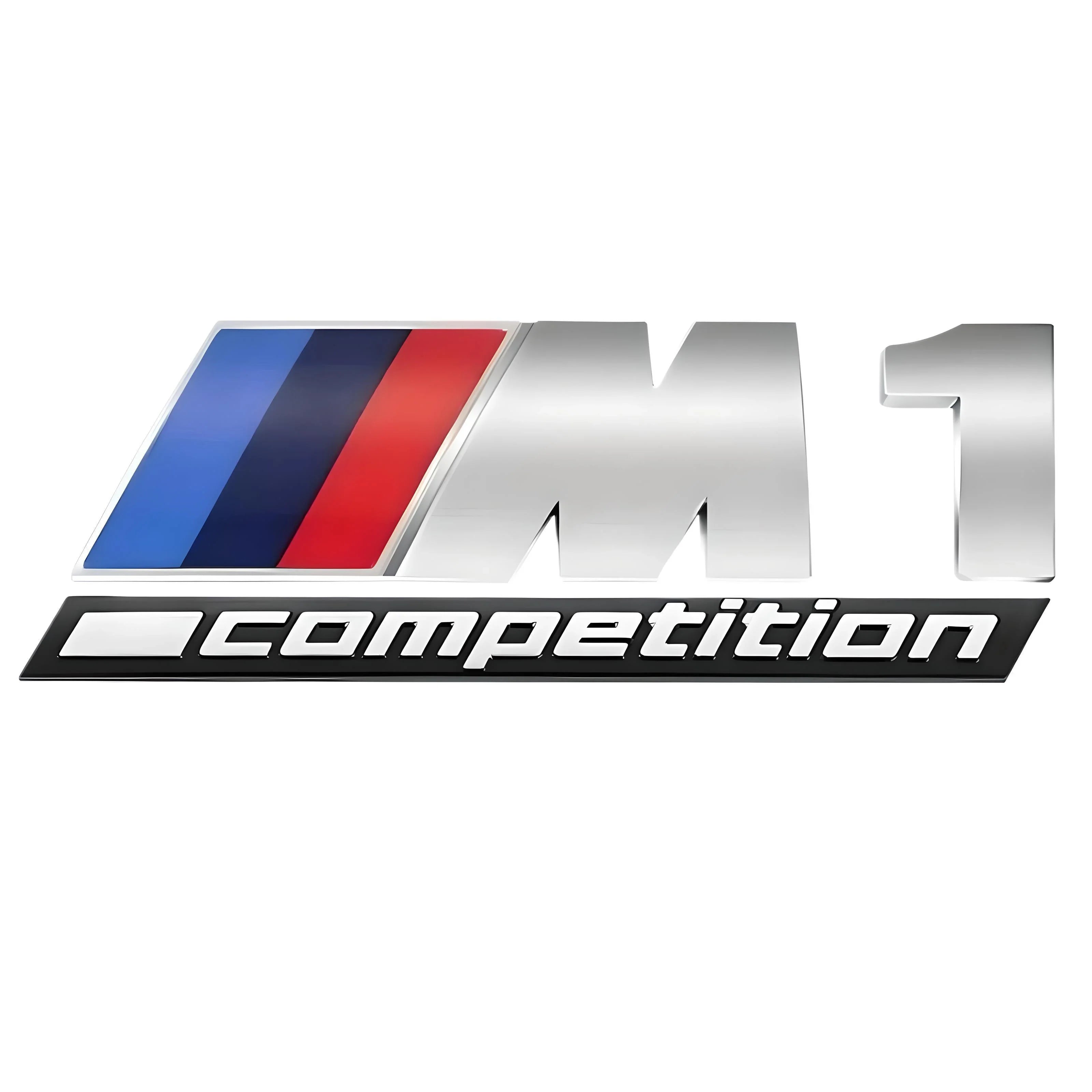 BMW M1 Competition Emblem – Silver – Compatible with BMW M Models – Exterior
