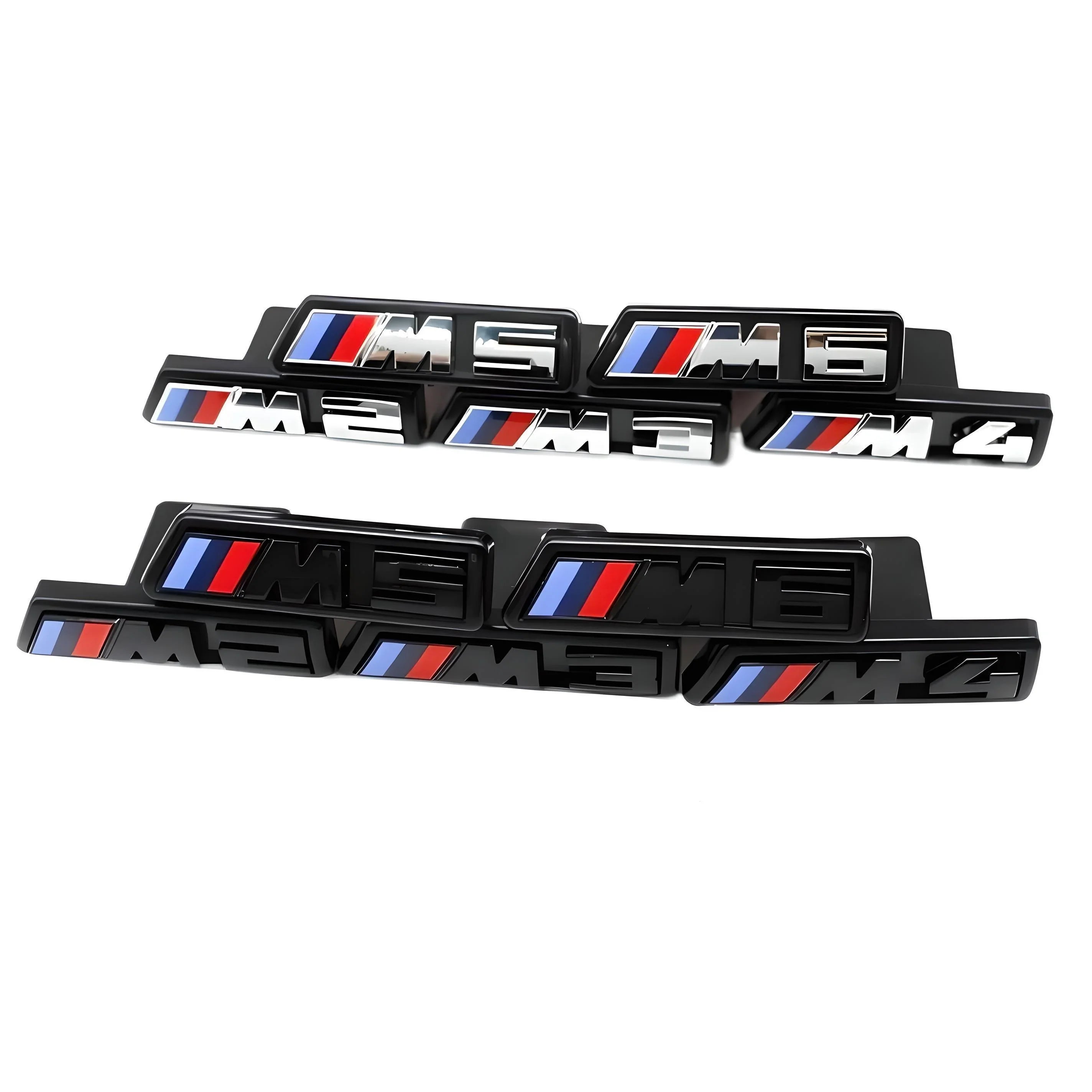 BMW M Performance Side Emblem Set – Black Chrome – Compatible with BMW M2 M3 M4 M5 M6 – Side