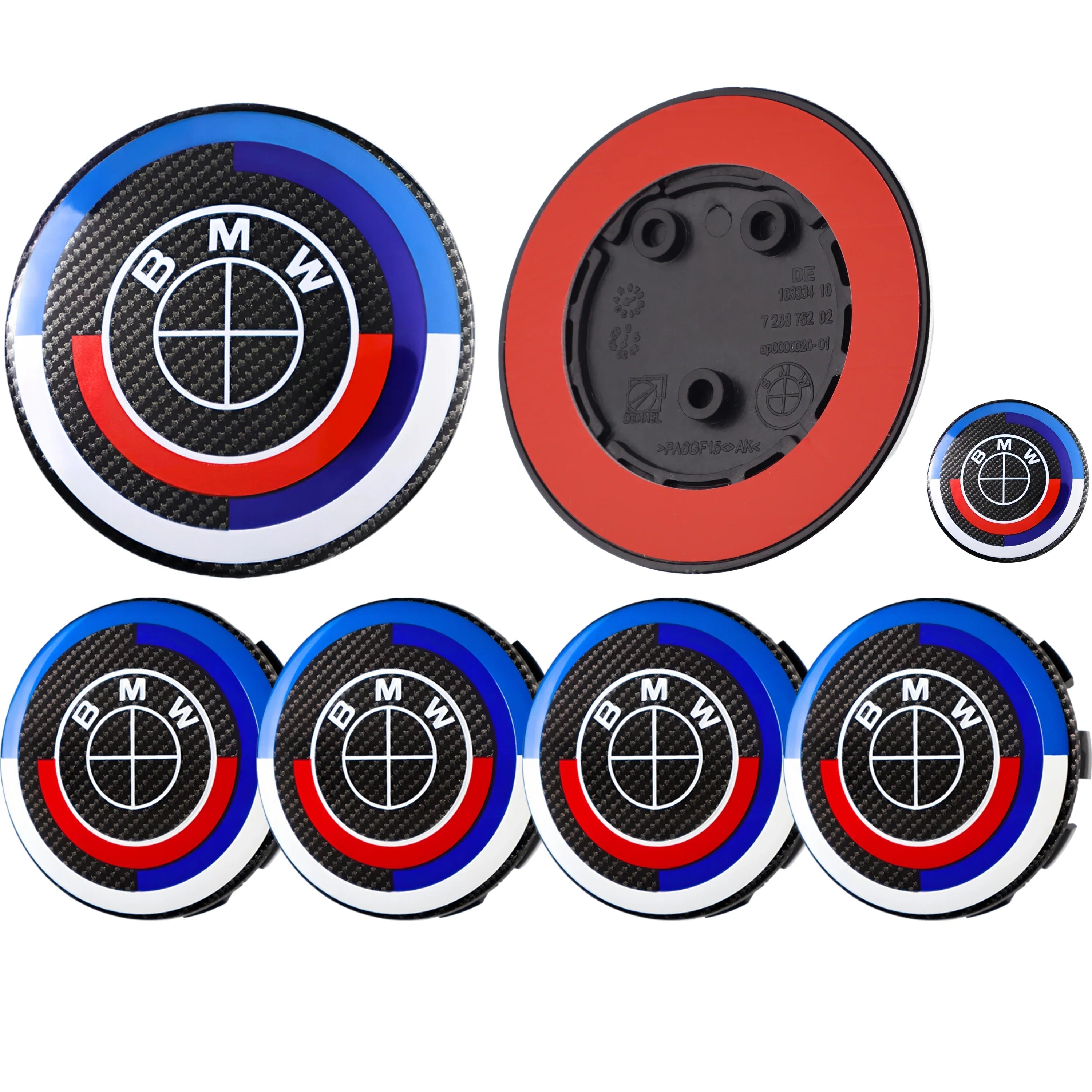 50. Jubiläums-Emblem | Schwarzer Carbon - BMW Kompatibel