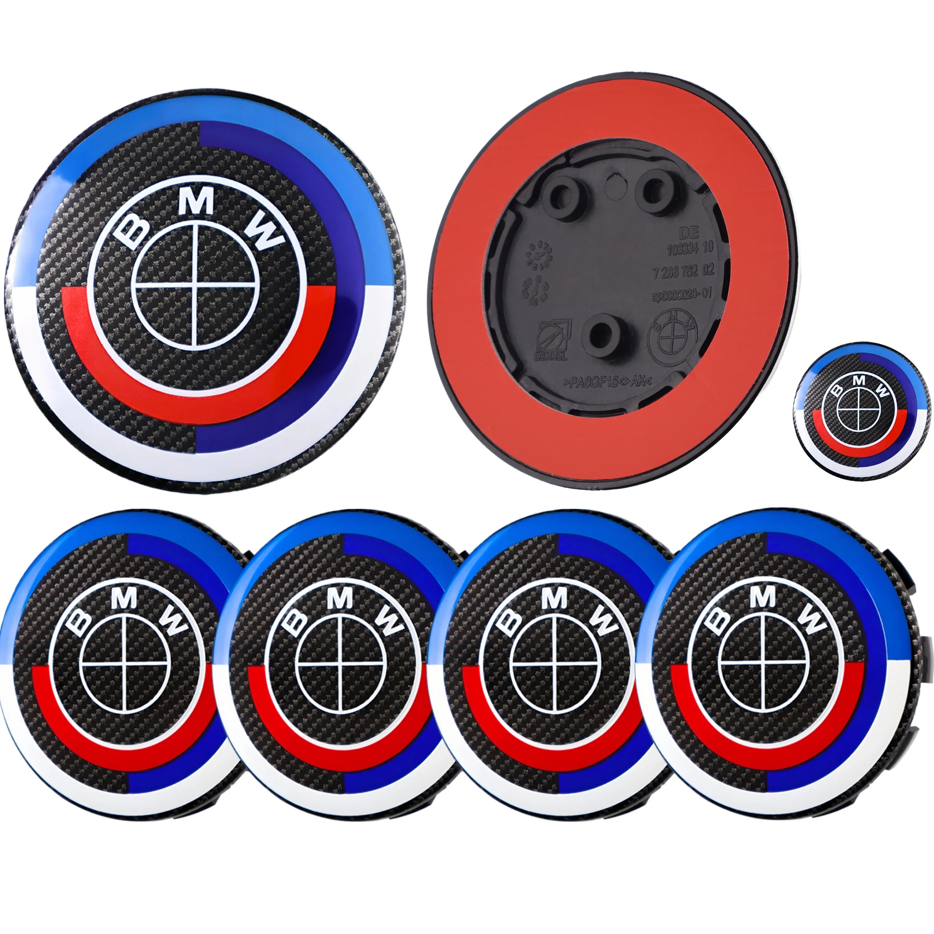 50. Jubiläums-Emblem | Schwarzer Carbon - BMW Kompatibel