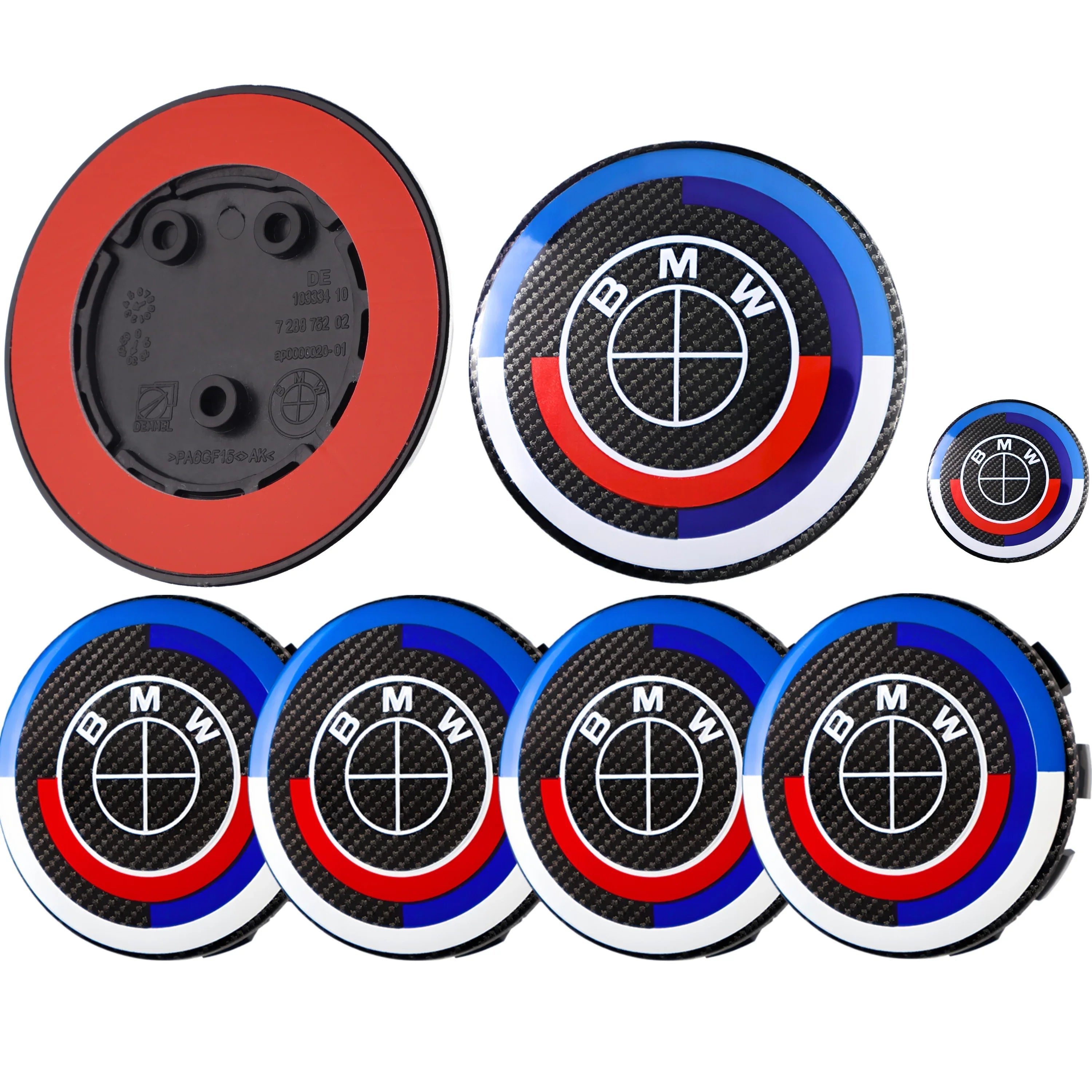 50. Jubiläums-Emblem | Schwarzer Carbon - BMW Kompatibel