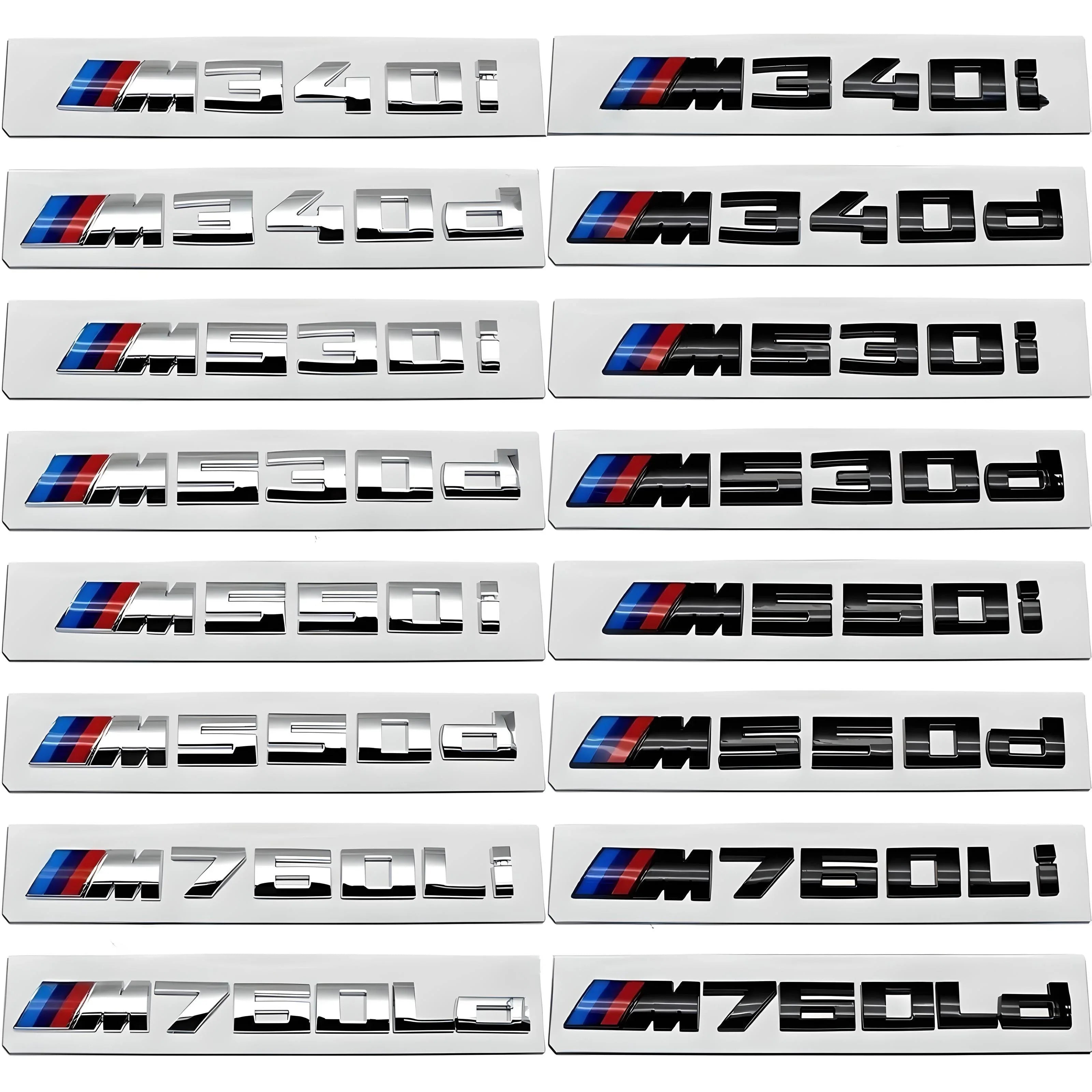 BMW M Emblem Badge – Chrome – Compatible with BMW M Series Rear Exterior