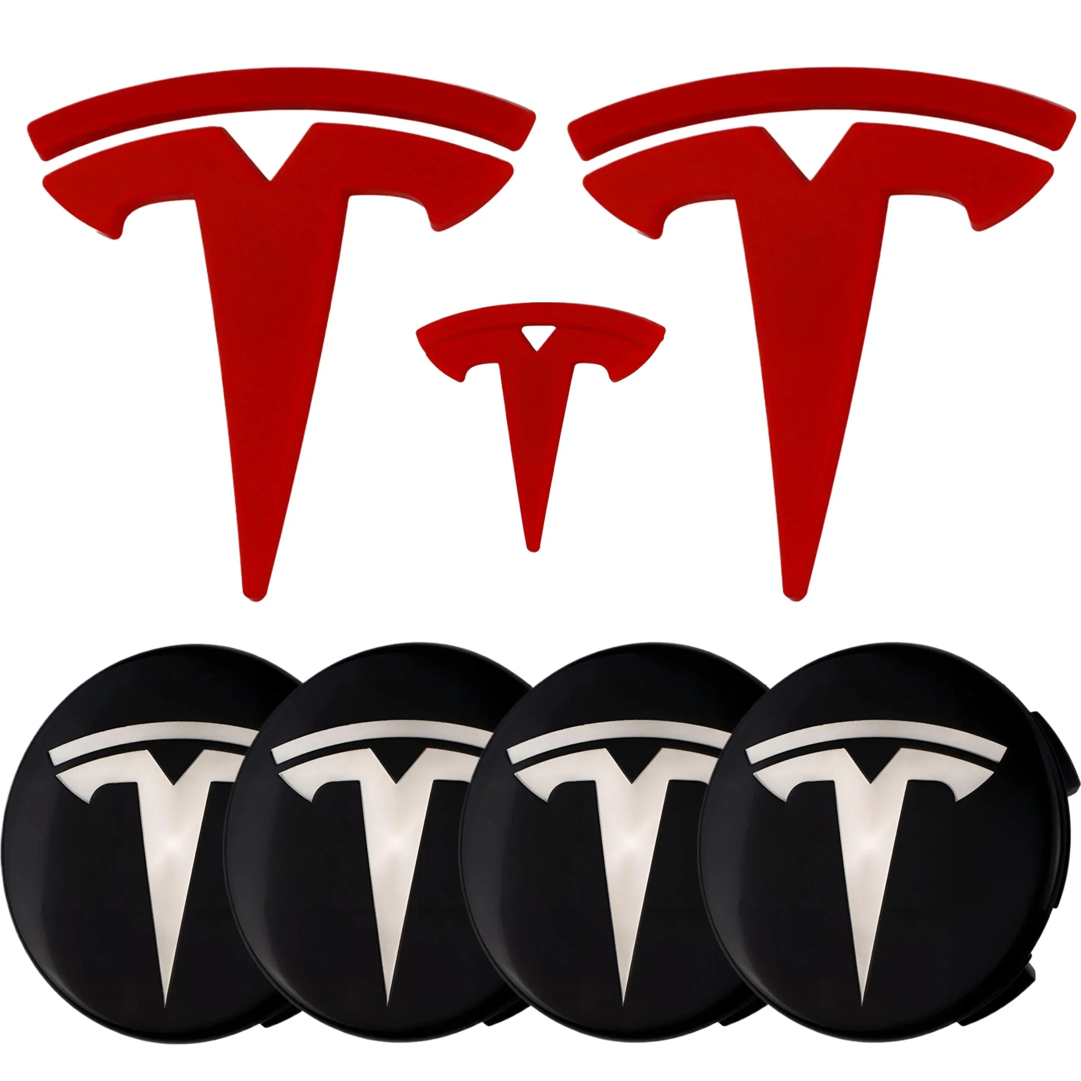Tesla Emblem Overlay | Klassisches Rot