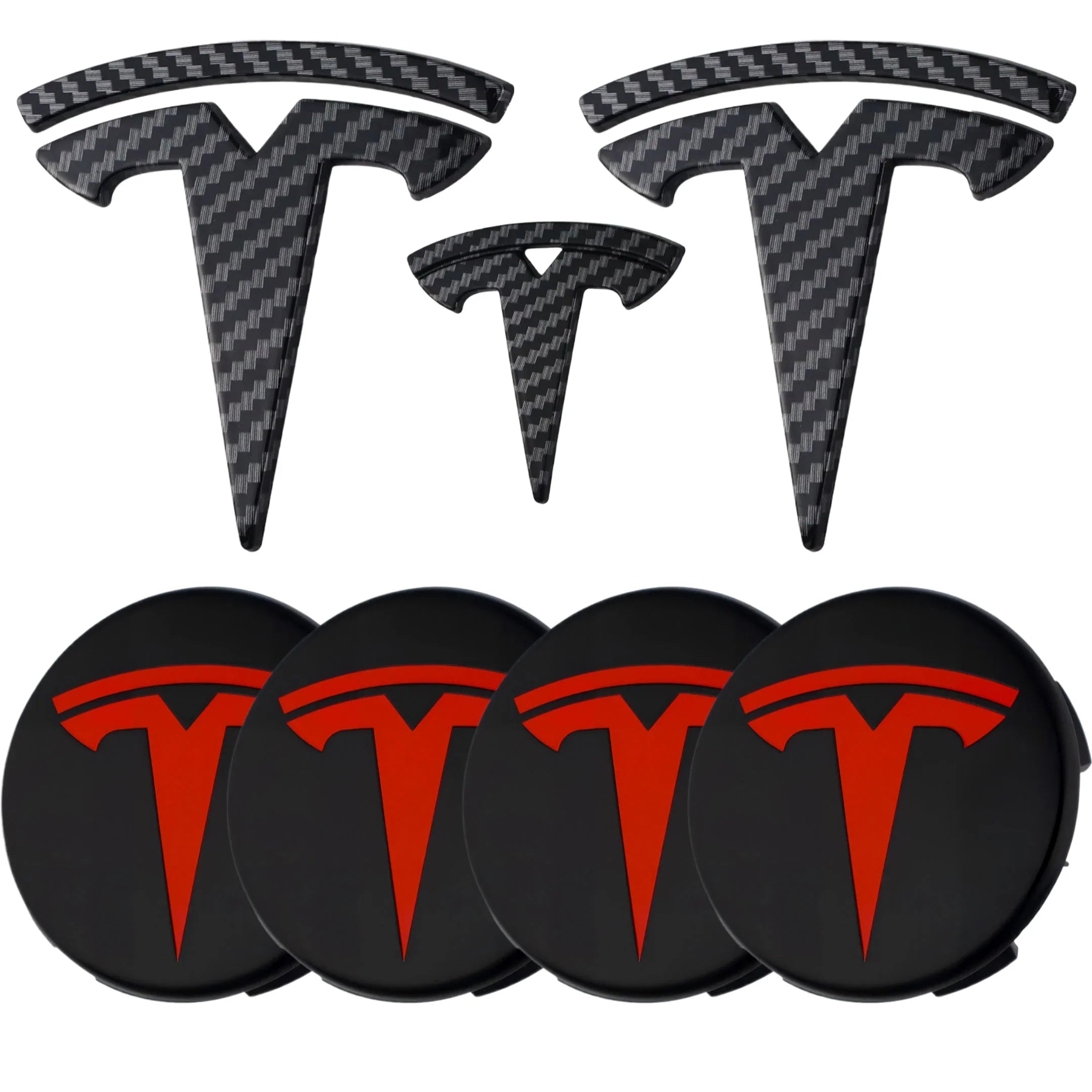 Tesla Emblem Overlay | Kohlefaser