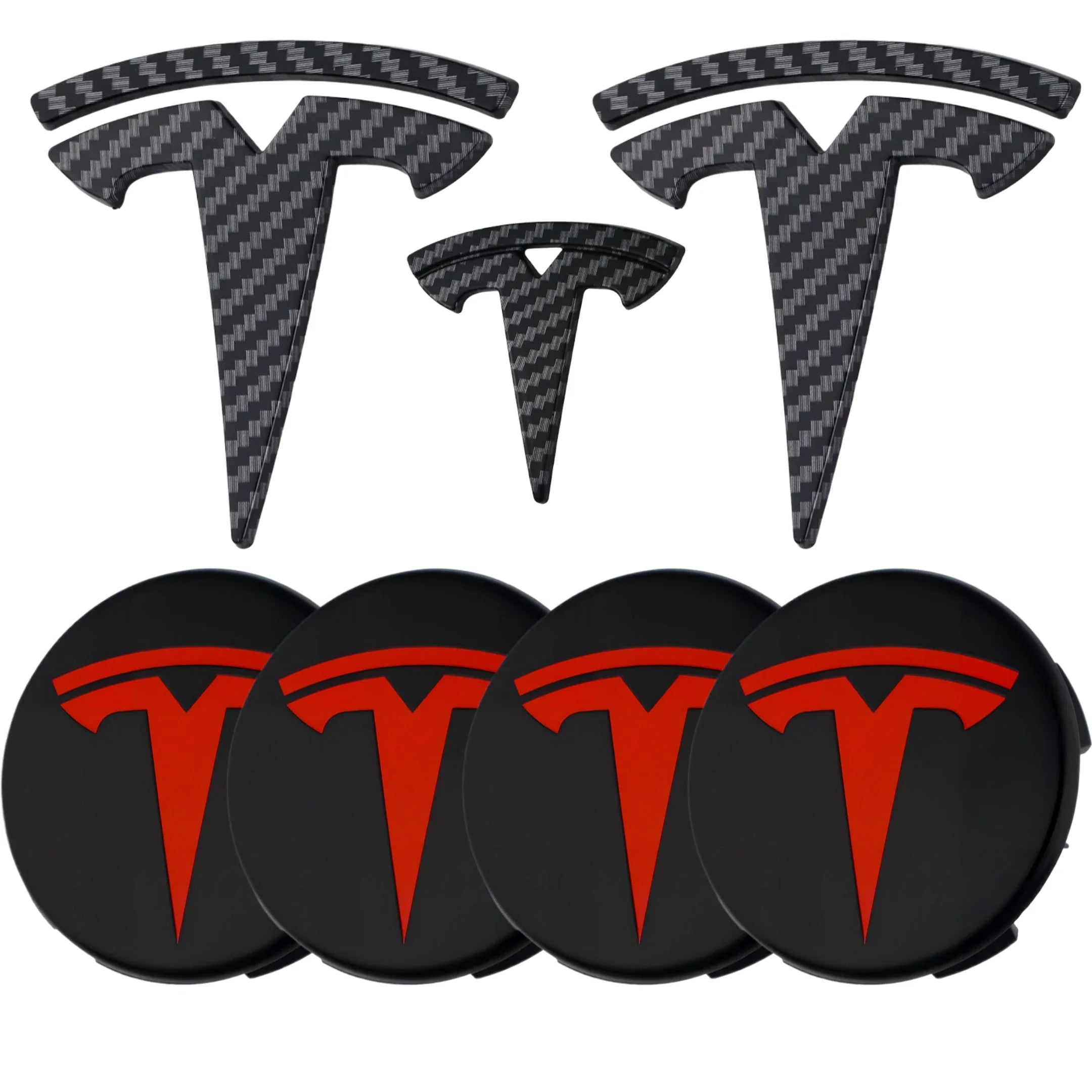 Tesla Emblem Overlay | Kohlefaser